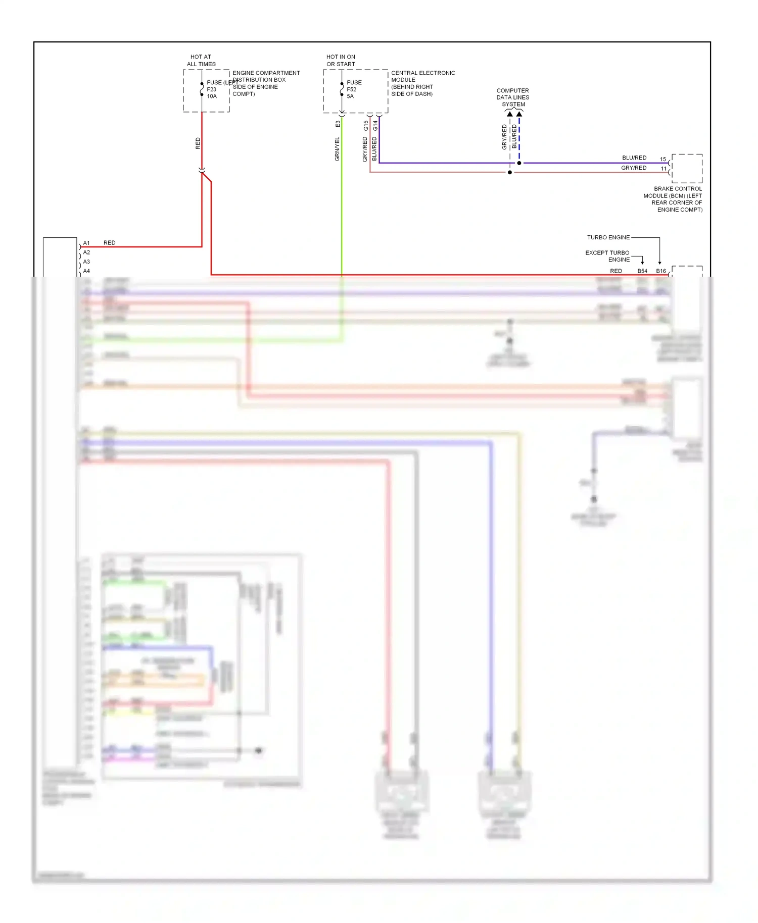 Volvo C30 I (2006-2010) engine control module (ecm) (left front of engine compt) wiring diagram  (6 of 9)