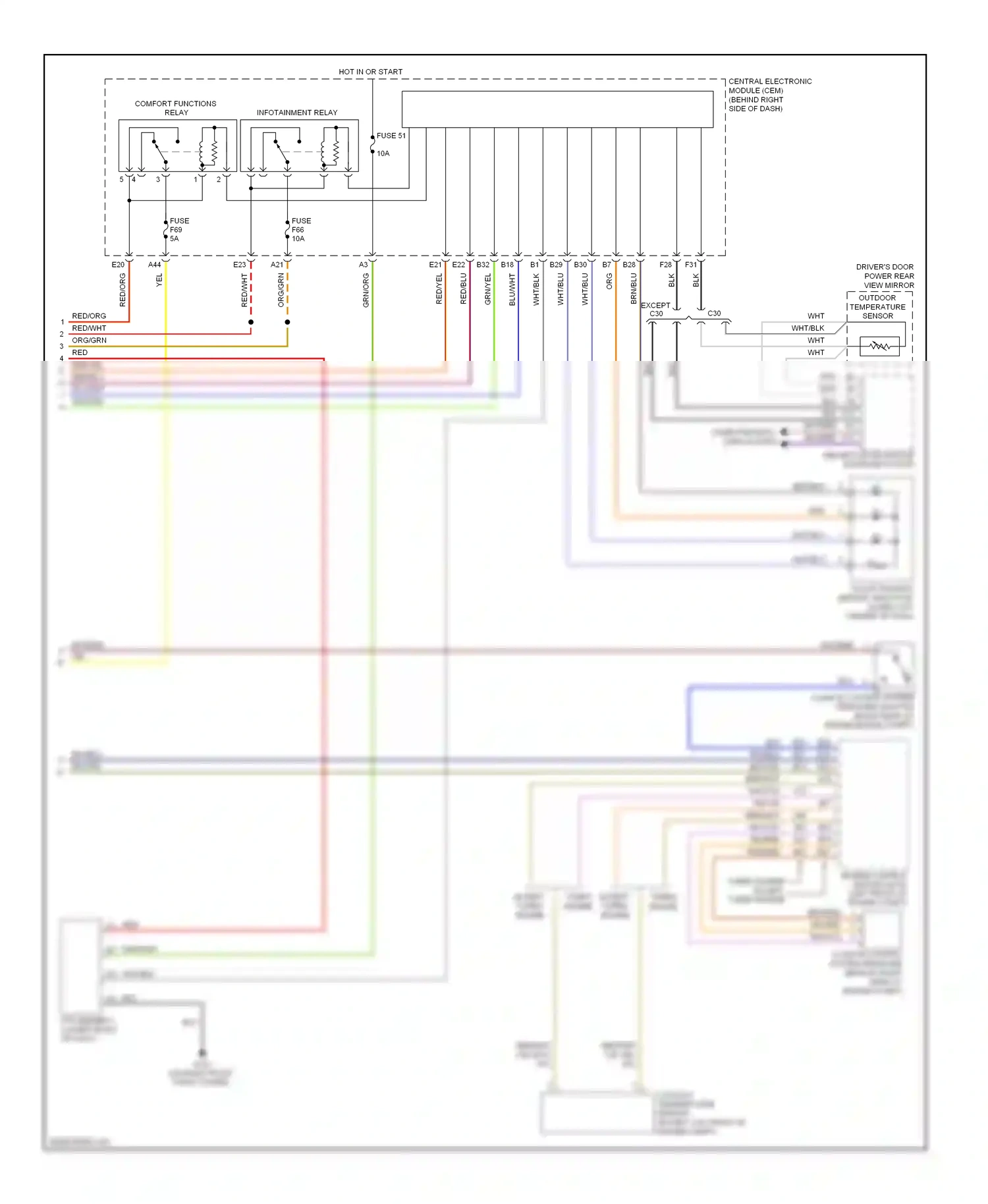 Volvo C30 I (2006-2010) sensor wiring diagram  (1 of 1)