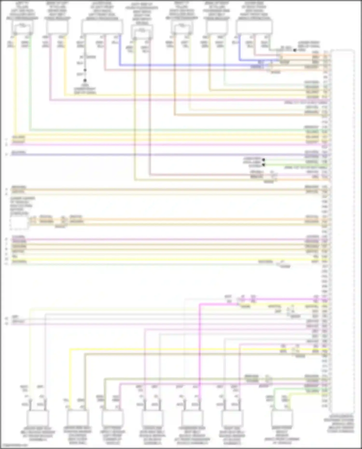 Wiring diagram driver side seat position sensor for Volvo C40 I (2021-2024) (1 of 1)