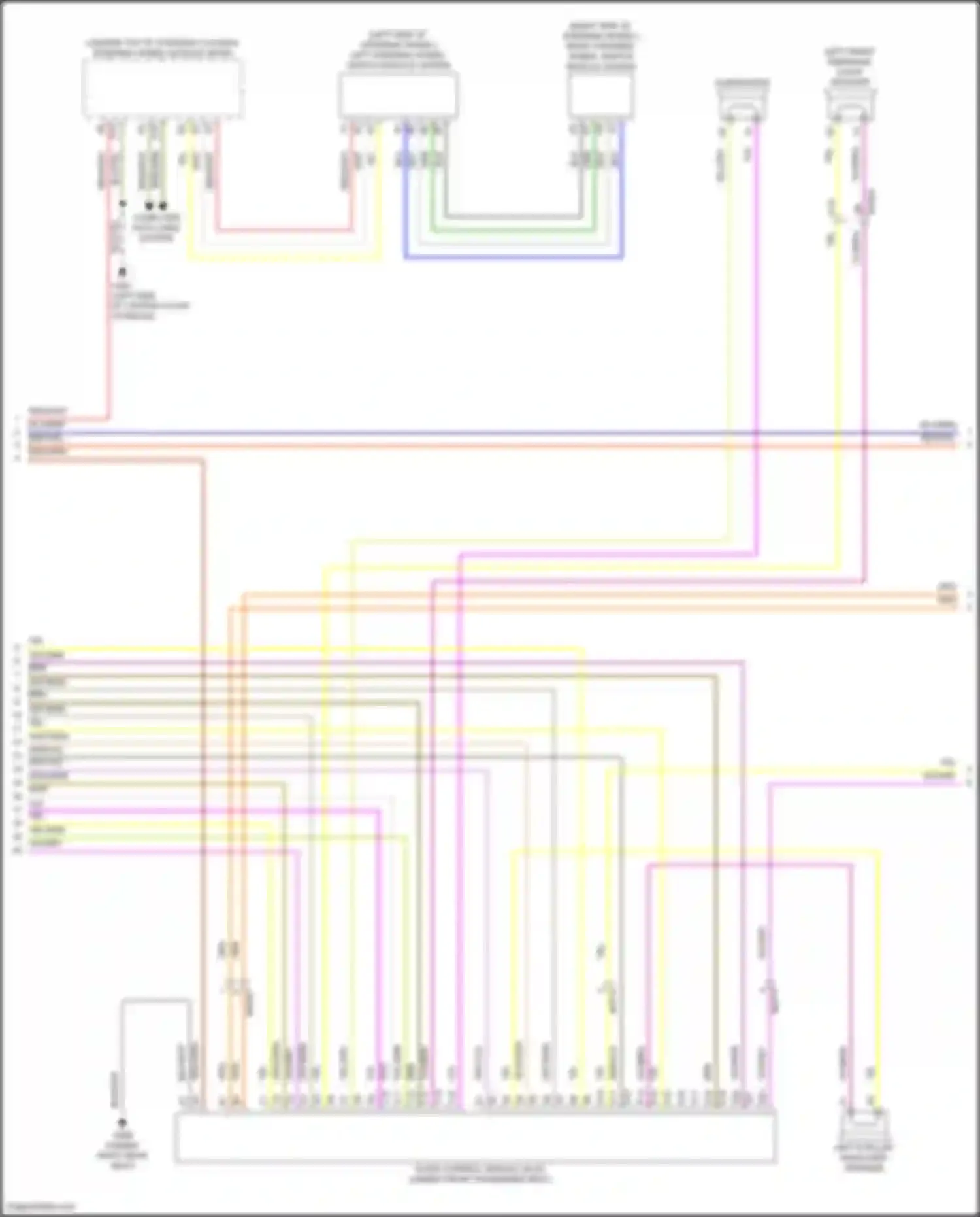 Wiring diagram left front midrange door speaker for Volvo C40 I (2021-2024) (1 of 2)