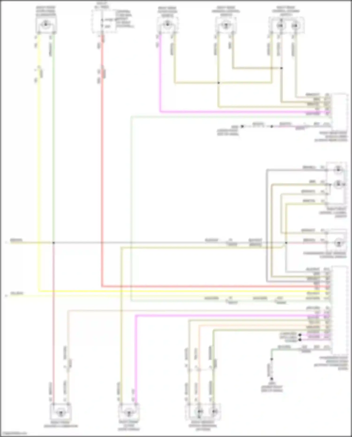 Wiring diagram right front door panel illumination for Volvo C40 I (2021-2024) (1 of 1)