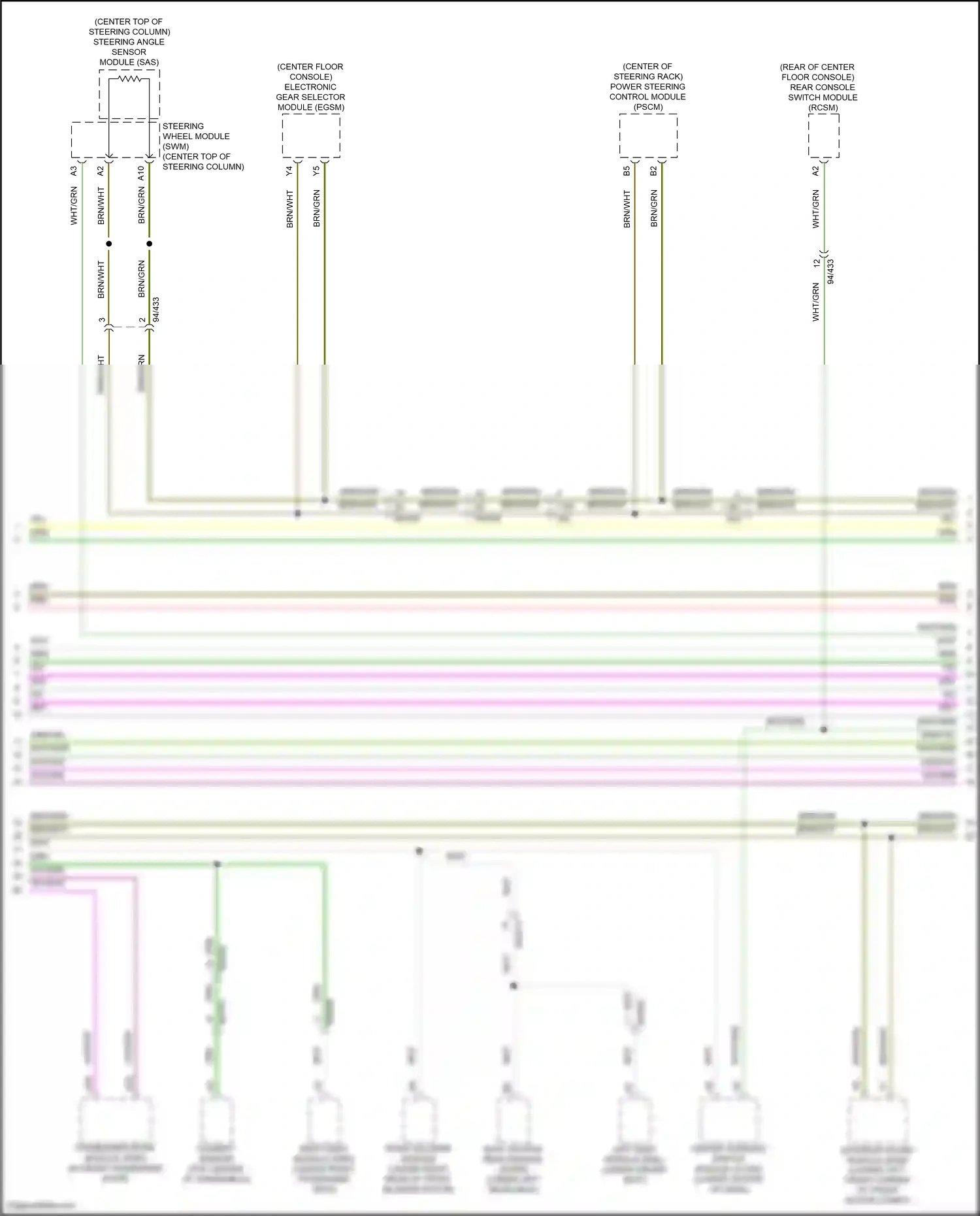 Volvo C40 I (2021-2024) steering angle sensor module (sas) wiring diagram  (1 of 1)