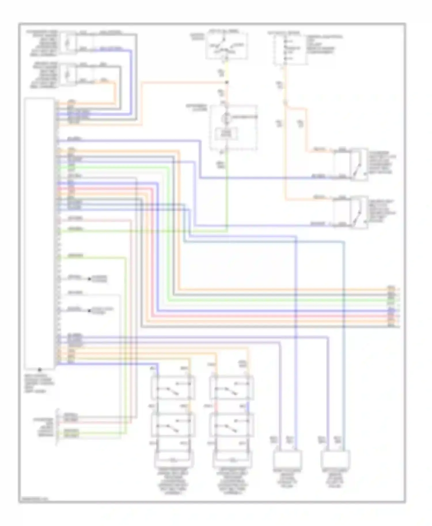C70 Volvo I (1997-2005): Supplemental restraints circuit (1 of 2)