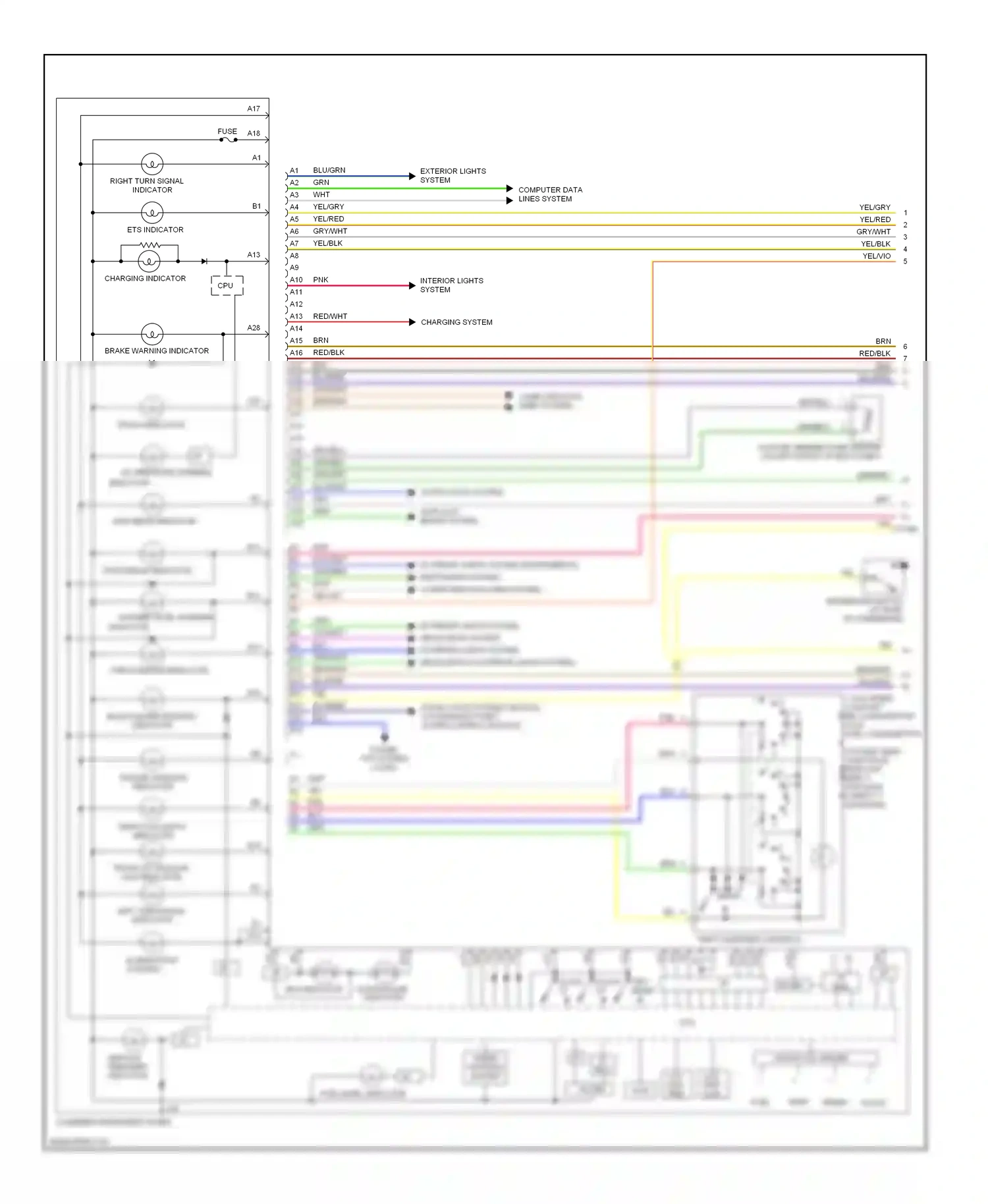 Volvo C70 I (1997-2005) check engine indicator wiring diagram  (1 of 1)