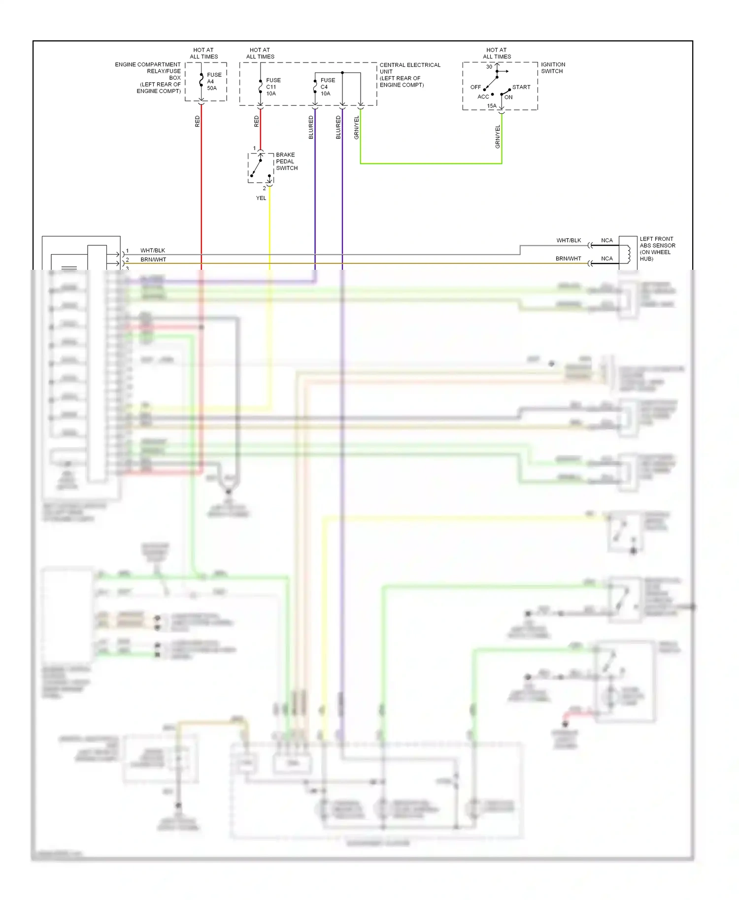 Volvo C70 I (1997-2005) computer data lines system (except diesel) wiring diagram  (1 of 1)