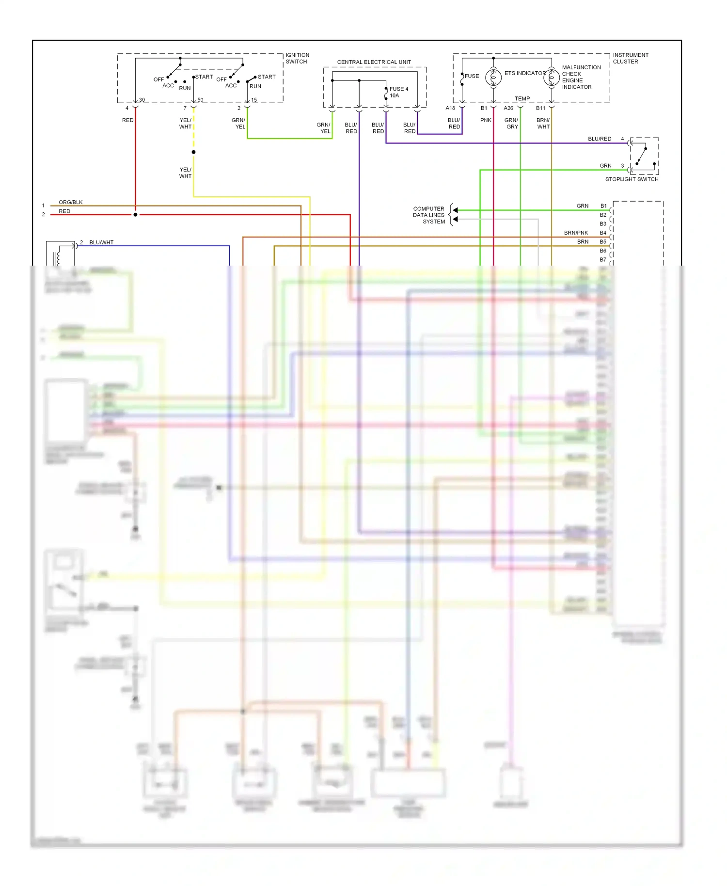 Volvo C70 I (1997-2005) computer data lines system wiring diagram  (5 of 6)