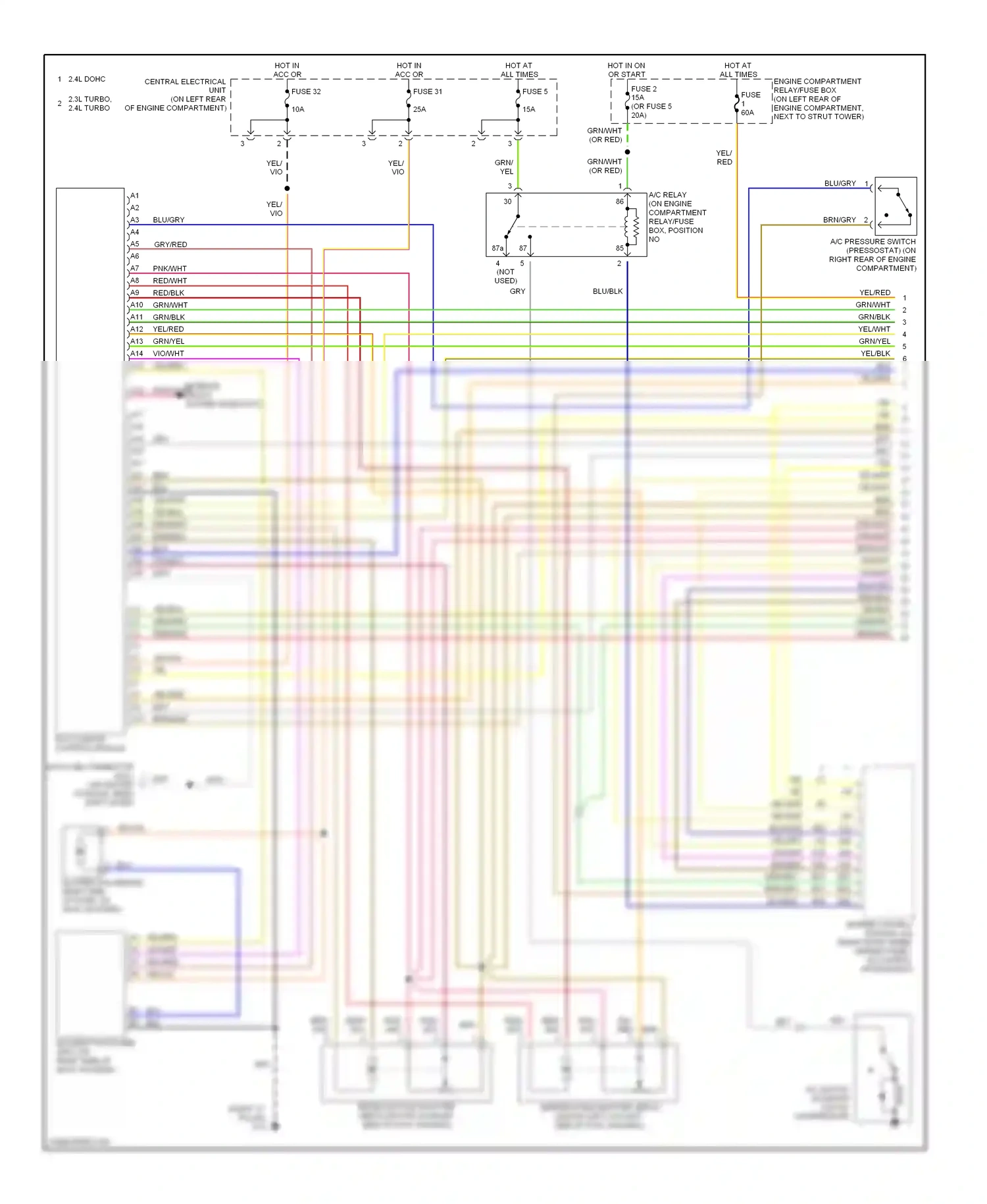 Volvo C70 I (1997-2005) ecc climate control module wiring diagram  (1 of 3)