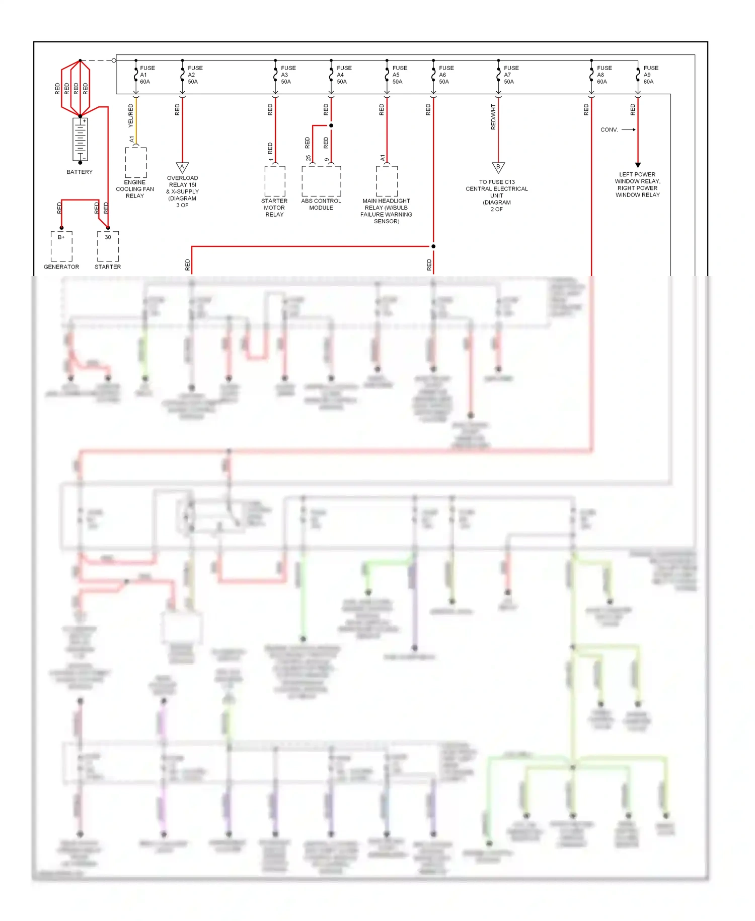 Volvo C70 I (1997-2005) engine control module wiring diagram  (2 of 2)