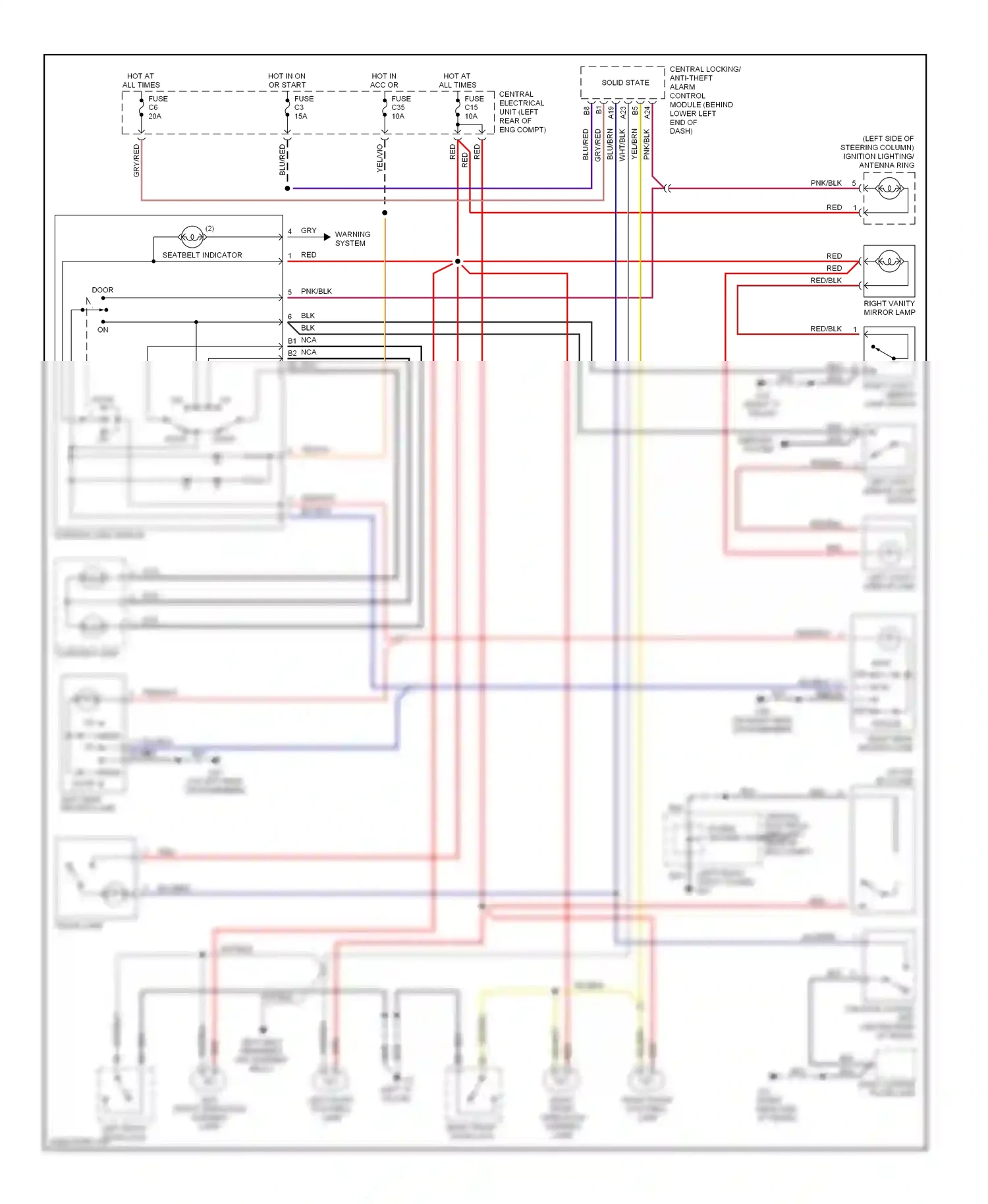 Volvo C70 I (1997-2005) solid state wiring diagram  (3 of 15)