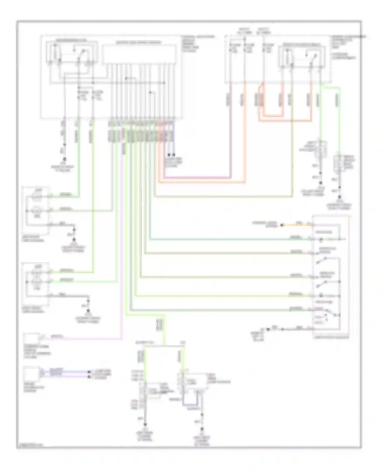 C70 Volvo II facelift (2009-2013): Headlamps circuit, without active headlamps & xenon lamps