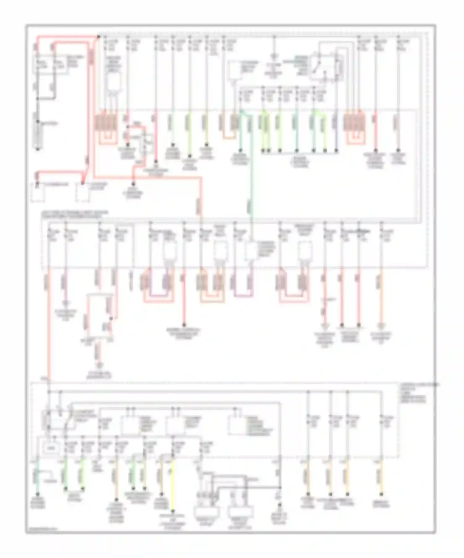 C70 Volvo II facelift (2009-2013): Power distribution circuit (1 of 2)