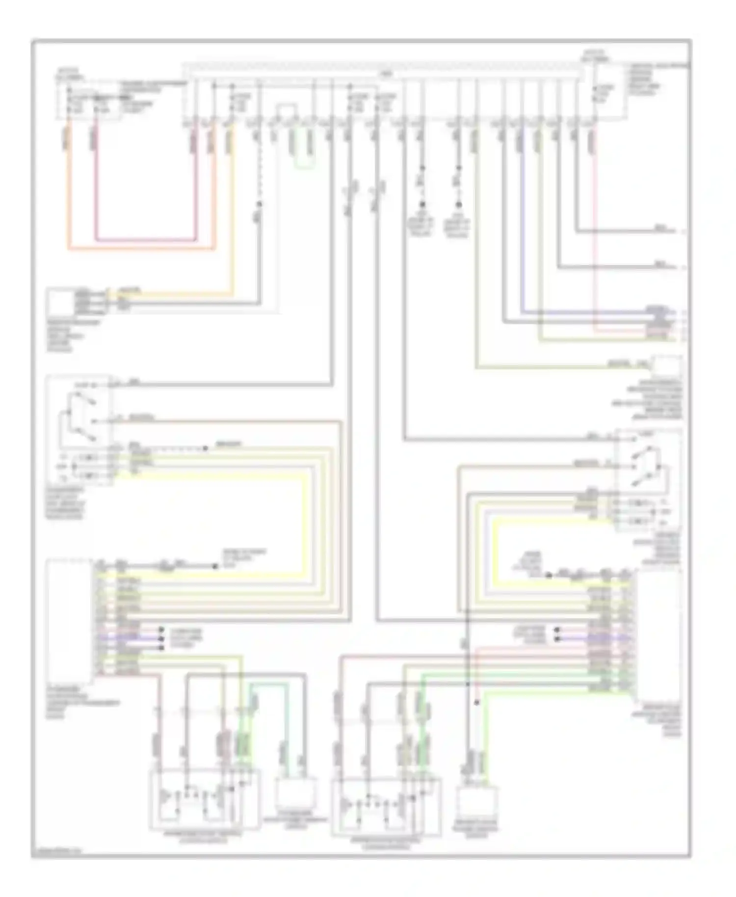 C70 Volvo II facelift (2009-2013): Central locking circuit (1 of 2)