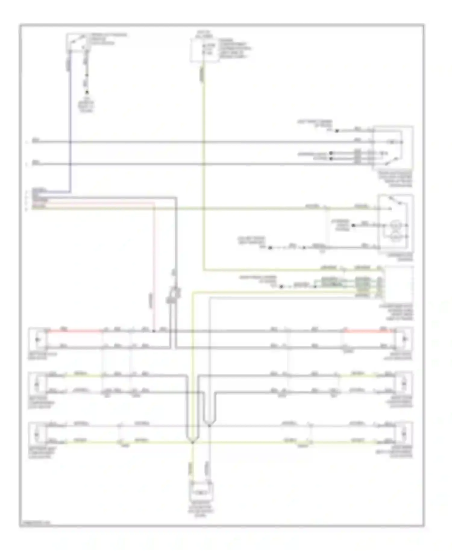 C70 Volvo II facelift (2009-2013): Central locking circuit (2 of 2)