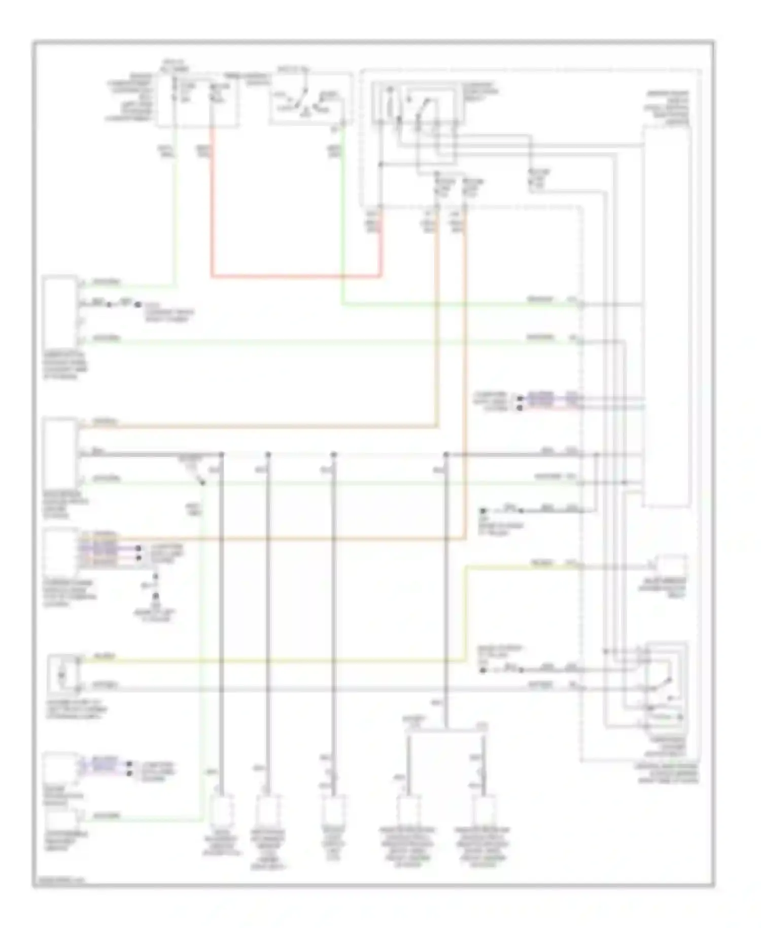 C70 Volvo II facelift (2009-2013): Front wiper/washer circuit