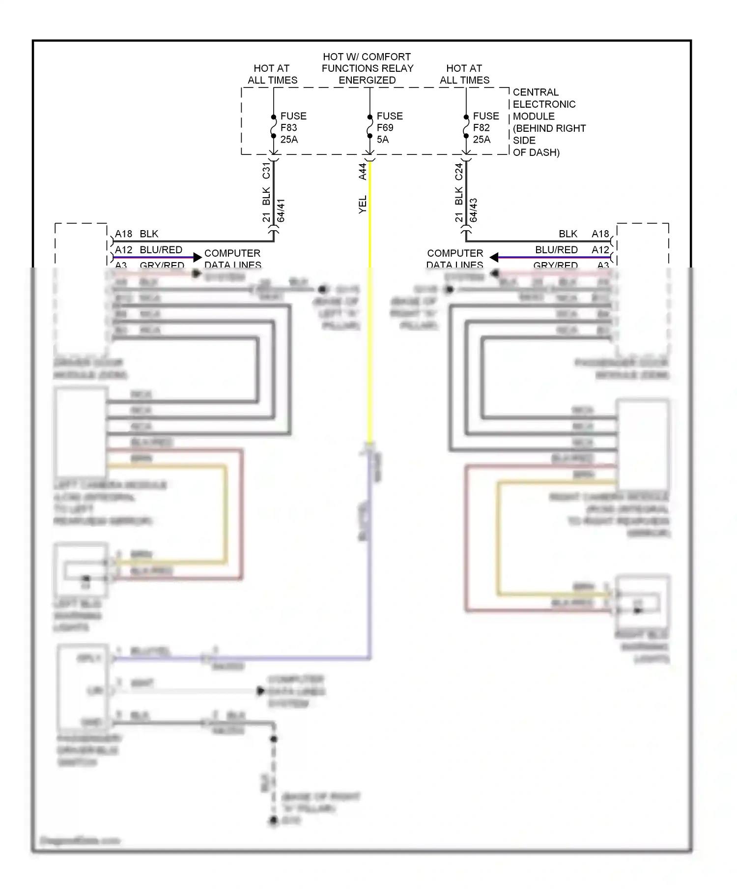 Volvo C70 II facelift (2009-2013) computer data lines system wiring diagram  (21 of 42)