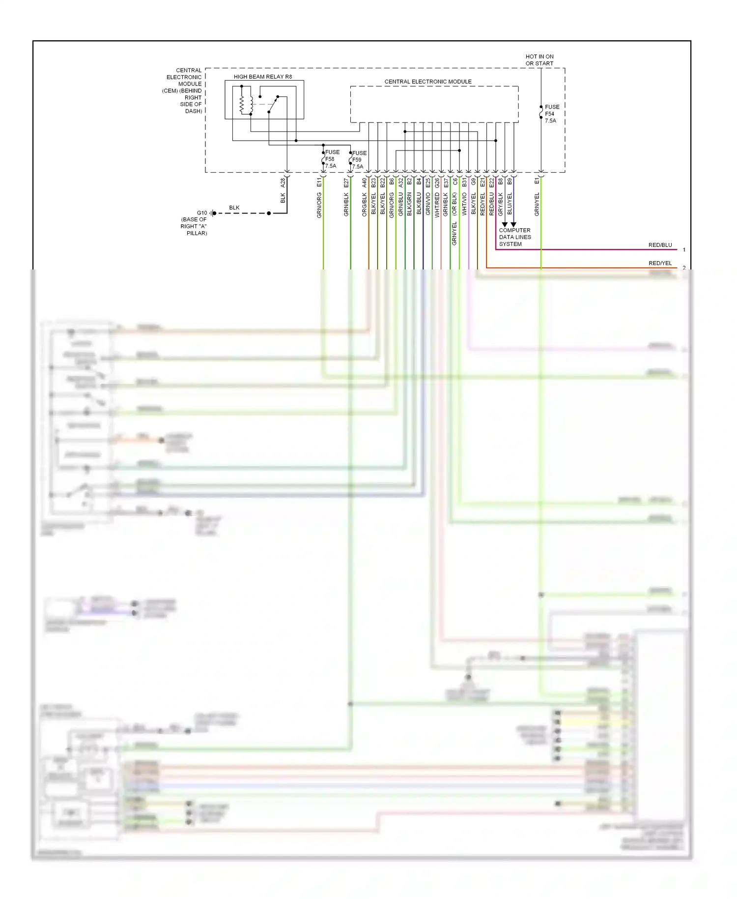 Volvo C70 II facelift (2009-2013) computer data lines system wiring diagram  (18 of 42)