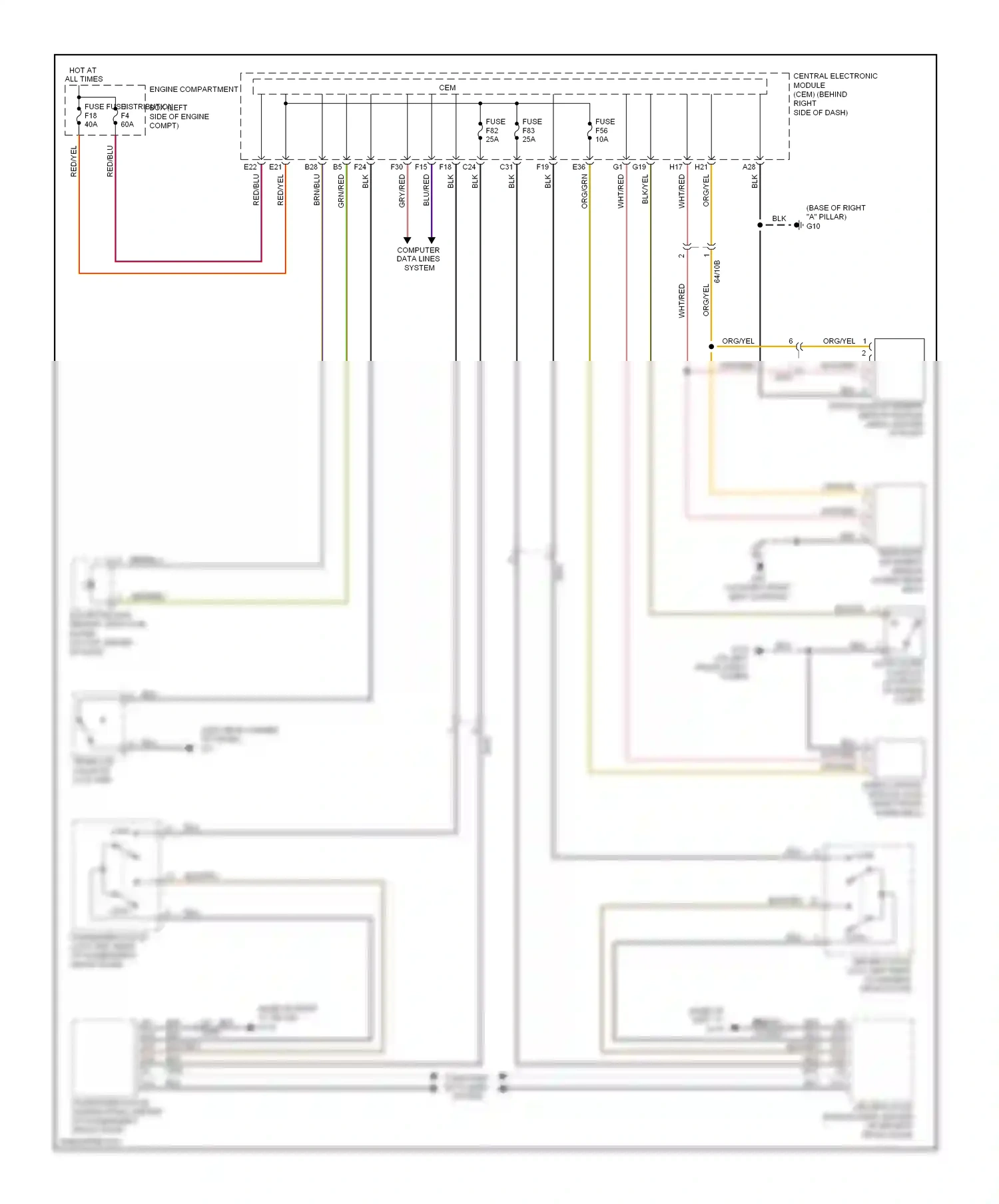 Volvo C70 II facelift (2009-2013) (engine compartment) wiring diagram  (1 of 3)
