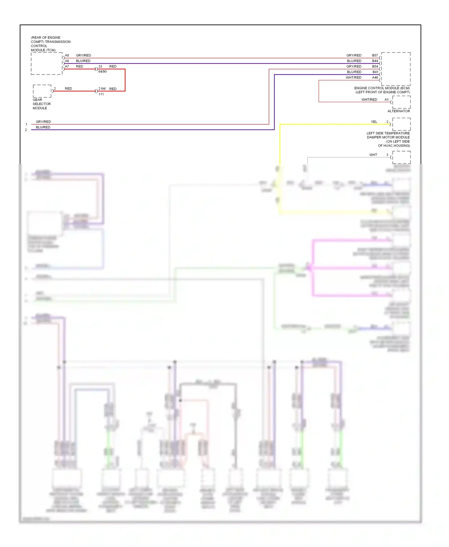 Volvo C70 II facelift (2009-2013) engine control module (ecm) (left front of engine compt) wiring diagram  (2 of 10)