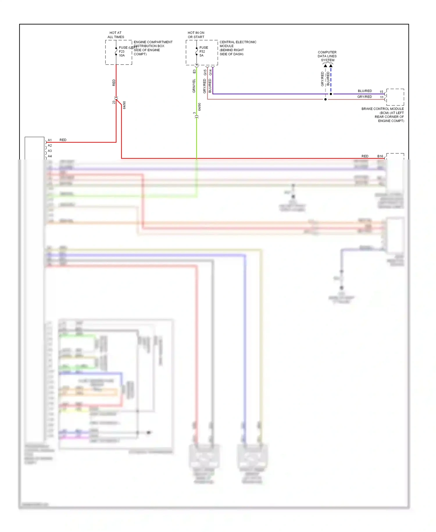 Volvo C70 II facelift (2009-2013) engine control module (ecm) (left front of engine compt) wiring diagram  (7 of 10)