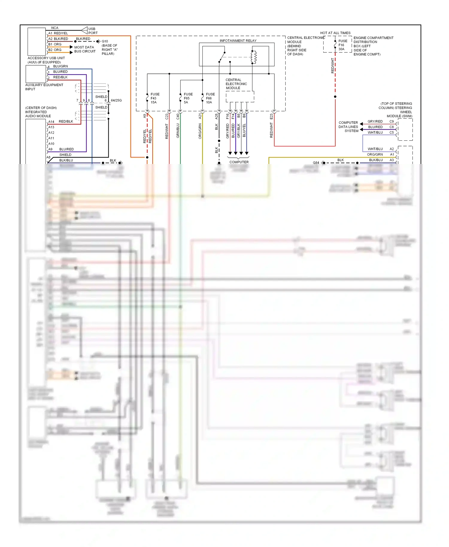 Volvo C70 II facelift (2009-2013) module wiring diagram  (3 of 3)