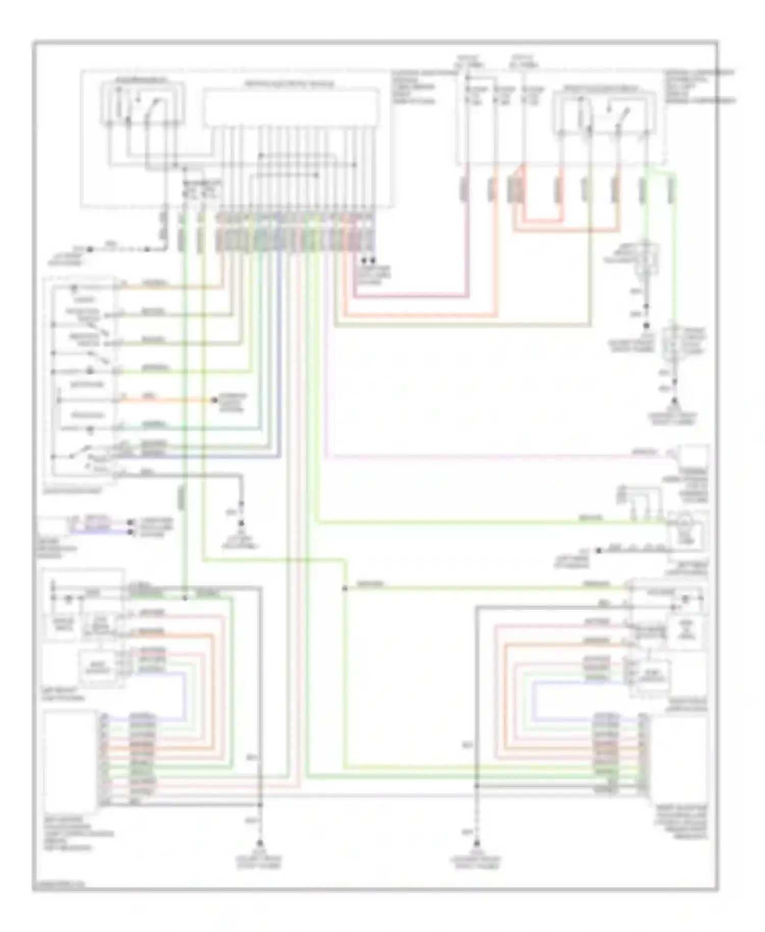 C70 Volvo II (2005-2009): Headlamps circuit, with xenon lamps