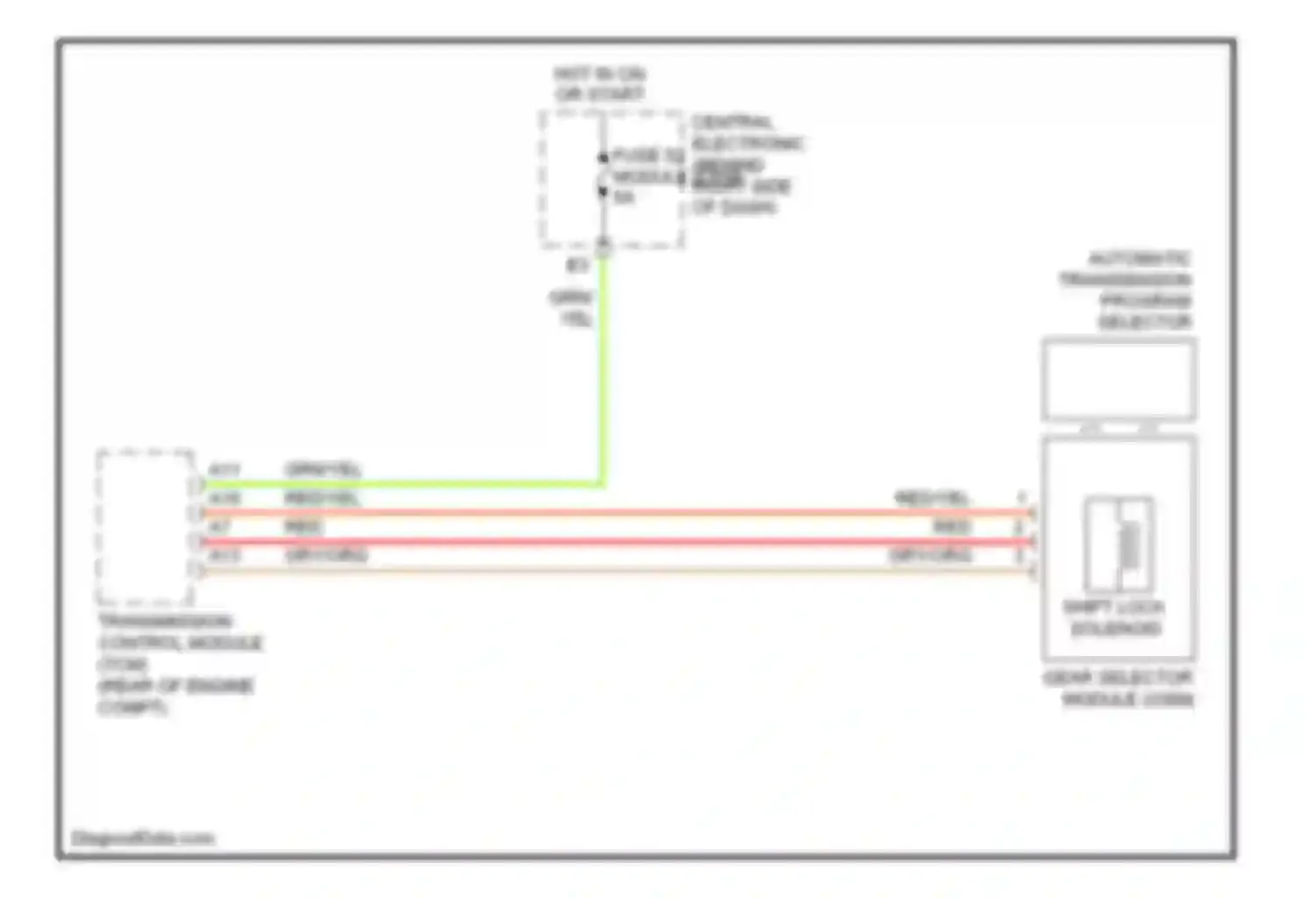 C70 Volvo II (2005-2009): Shift interlock circuit