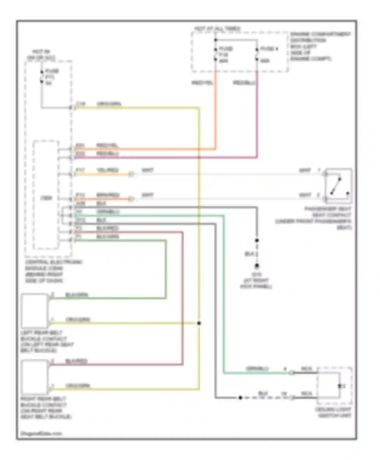 C70 Volvo II (2005-2009): Warning systems circuit