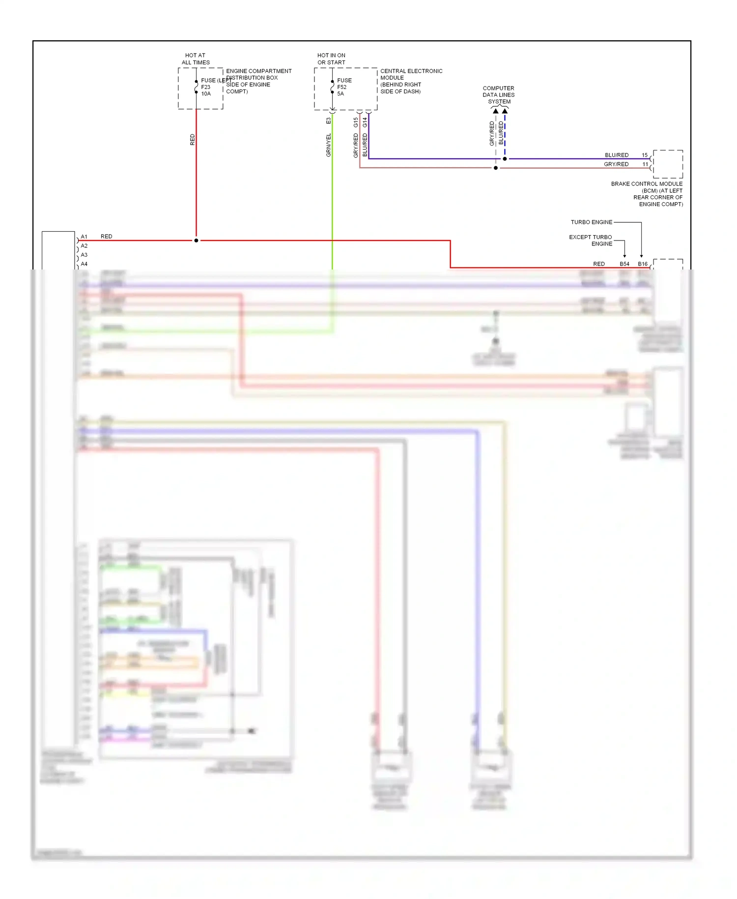 Volvo C70 II (2005-2009) automatic transmission program selector wiring diagram  (4 of 4)
