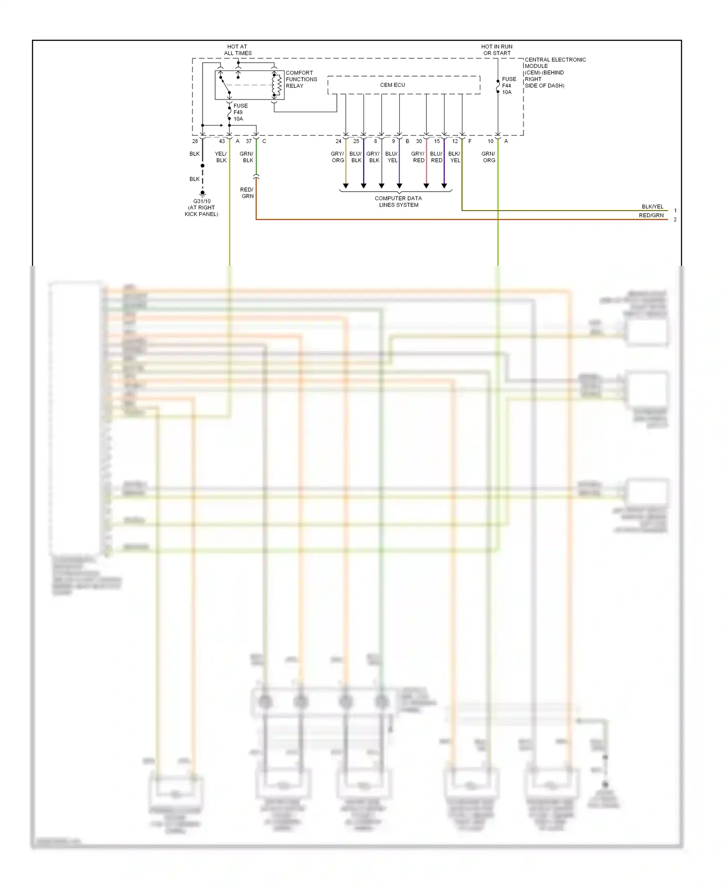 Volvo C70 II (2005-2009) computer data lines system wiring diagram  (37 of 39)