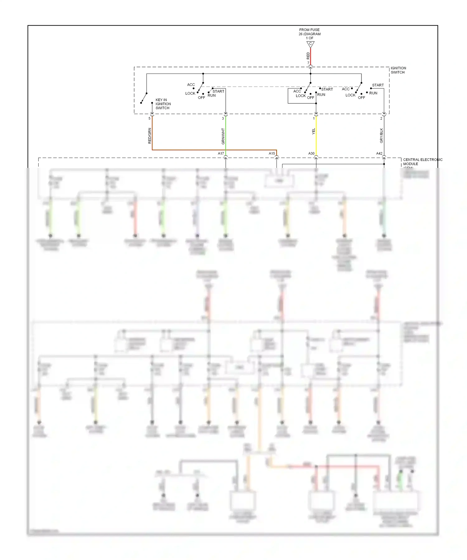 Volvo C70 II (2005-2009) computer door data lines lock system system wiring diagram  (1 of 1)