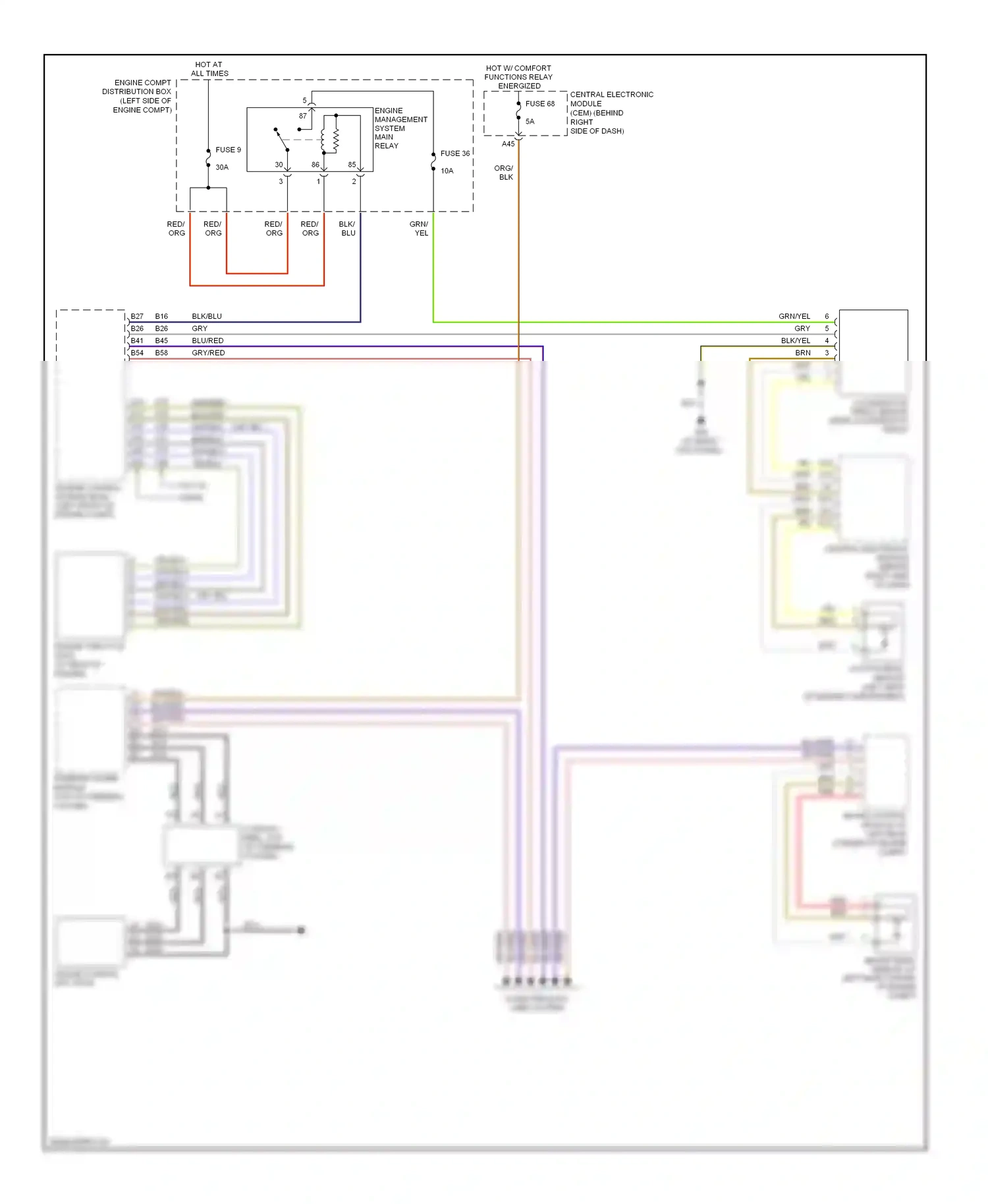 Volvo C70 II (2005-2009) engine control module (ecm) (left front of engine compt) wiring diagram  (3 of 10)