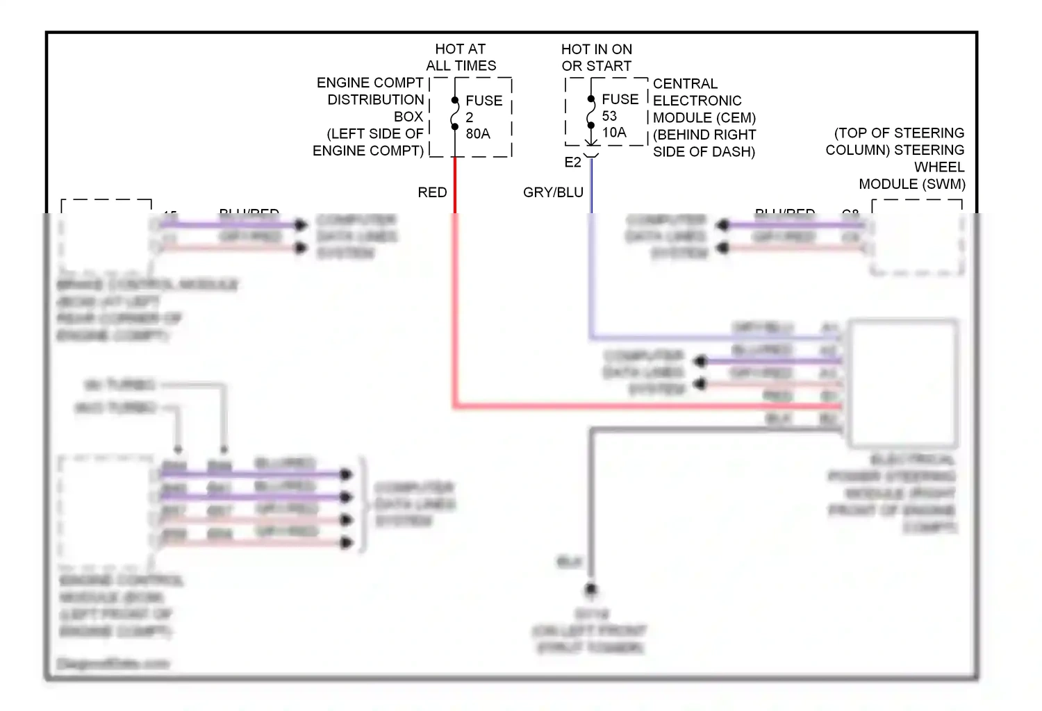 Volvo C70 II (2005-2009) engine control module (ecm) (left front of engine compt) wiring diagram  (4 of 10)