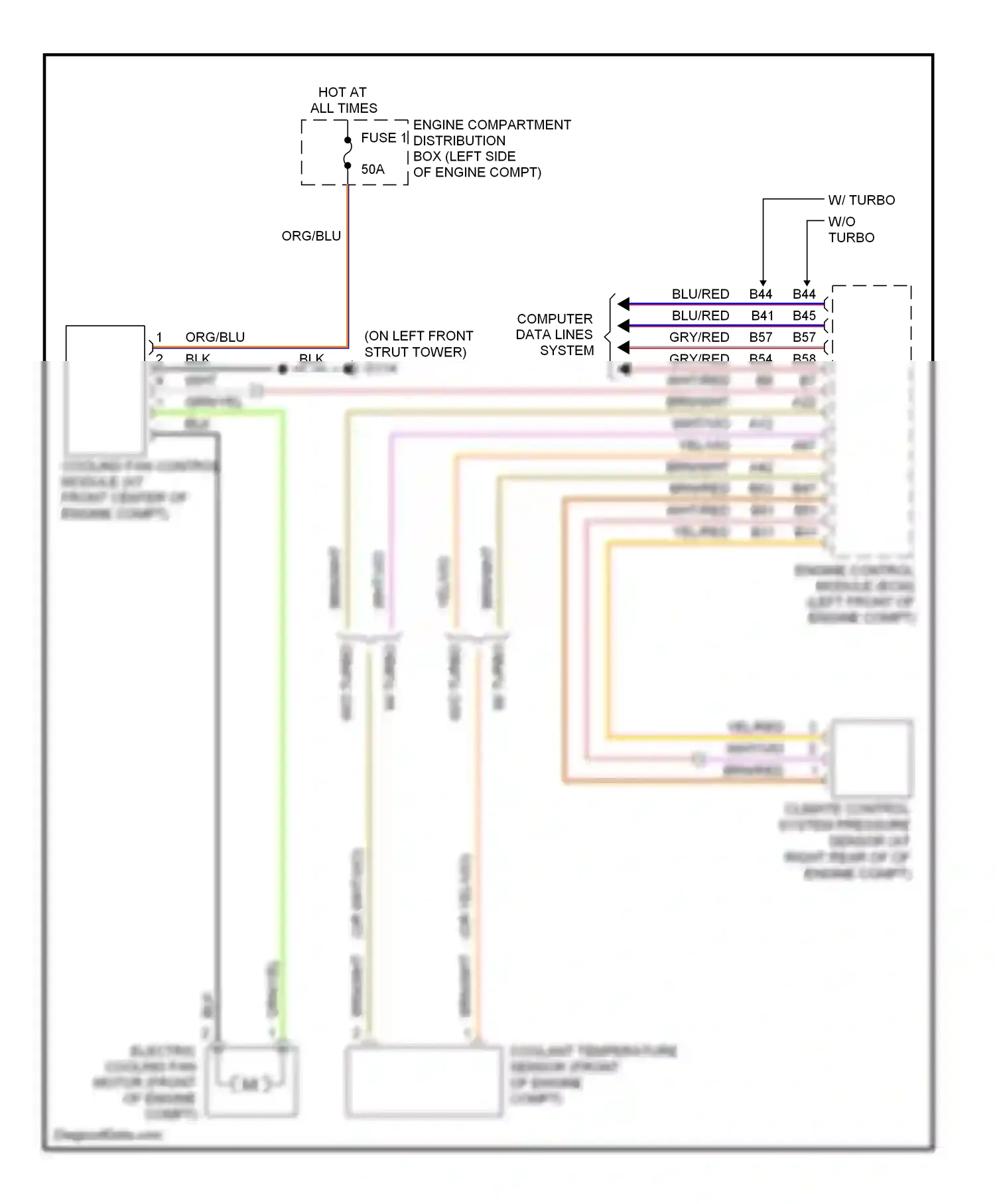 Volvo C70 II (2005-2009) engine control module (ecm) (left front of engine compt) wiring diagram  (2 of 10)