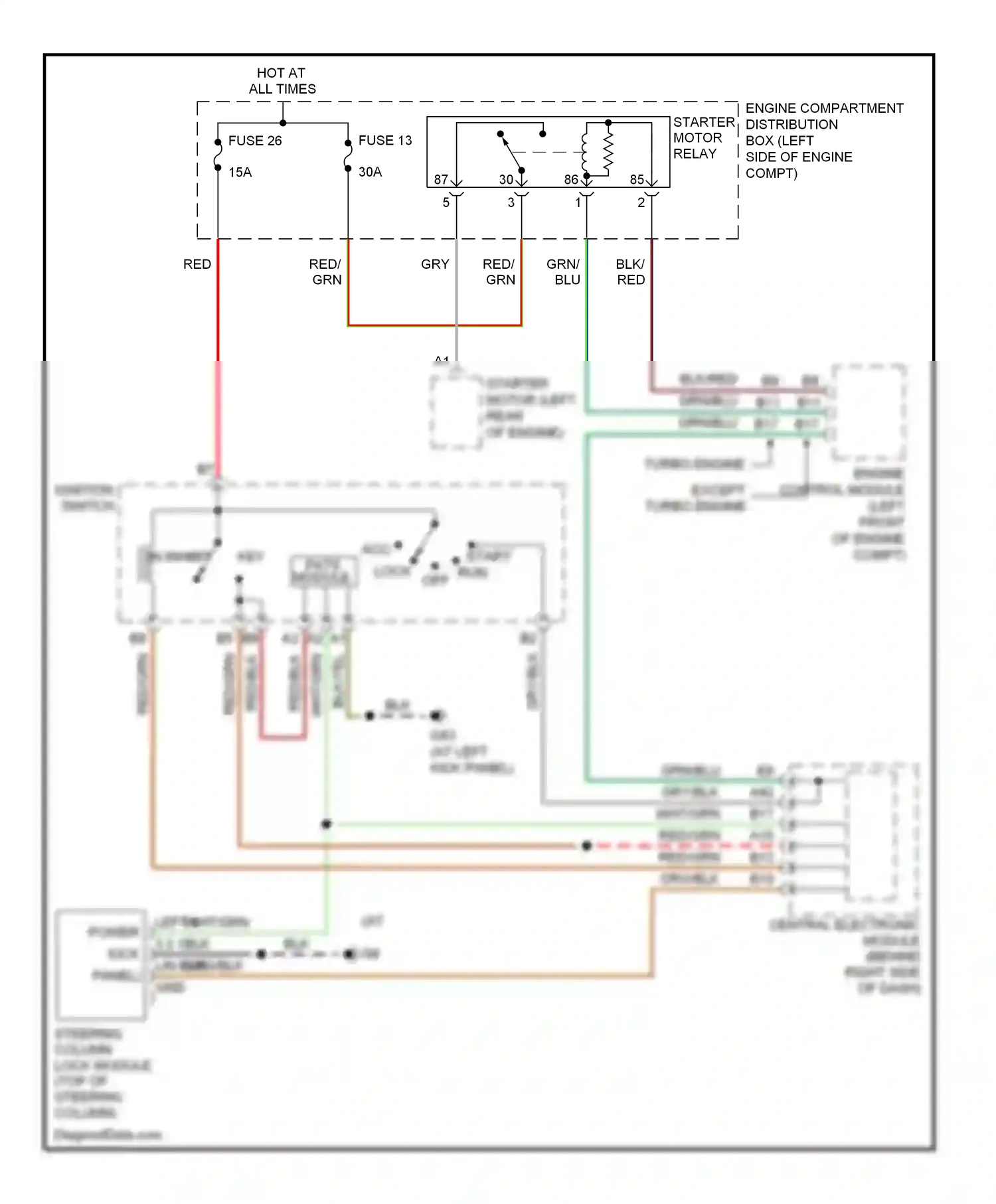 Volvo C70 II (2005-2009) engine control module (left front of engine compt) wiring diagram  (2 of 2)