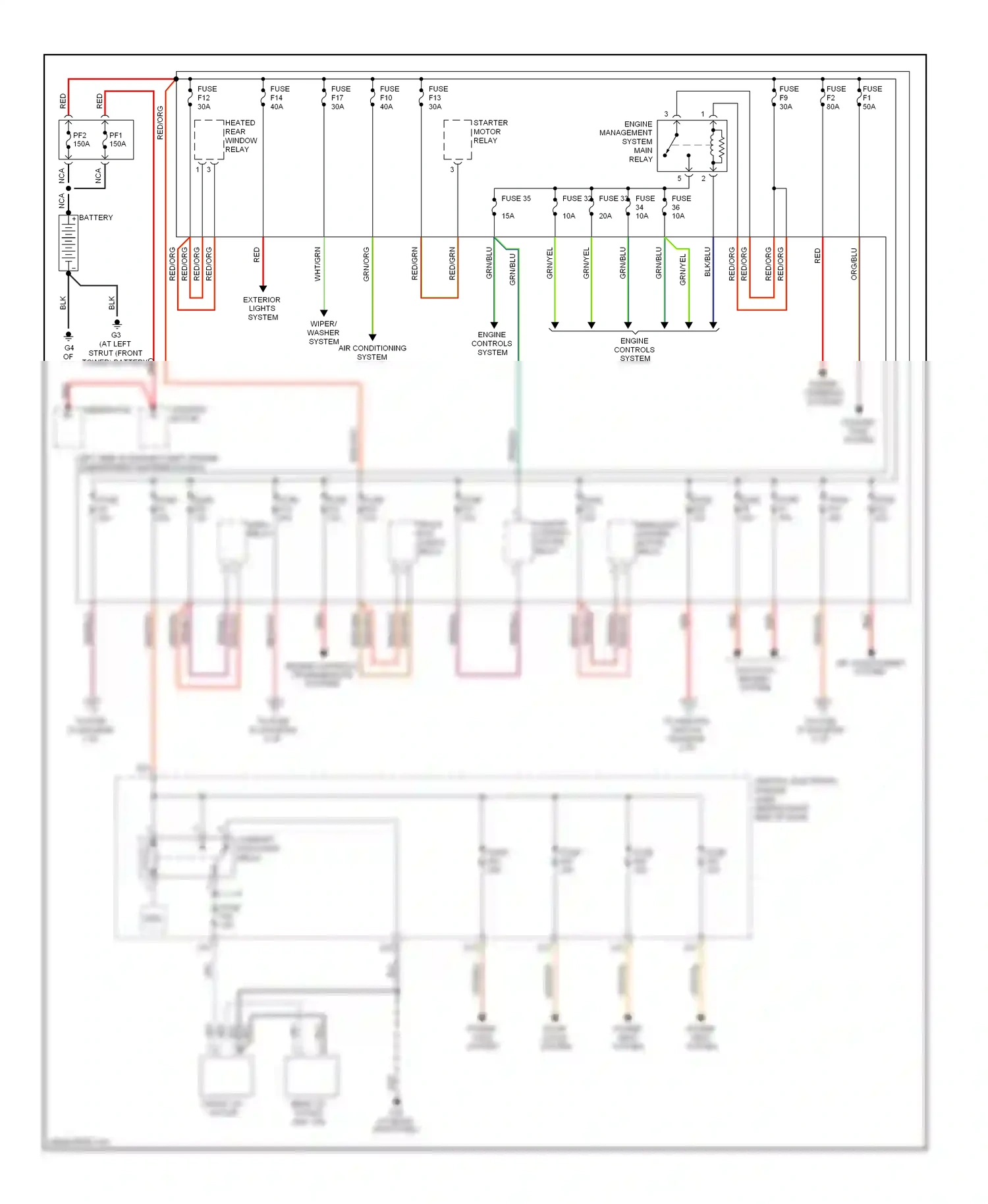 Volvo C70 II (2005-2009) engine controls system wiring diagram  (3 of 3)
