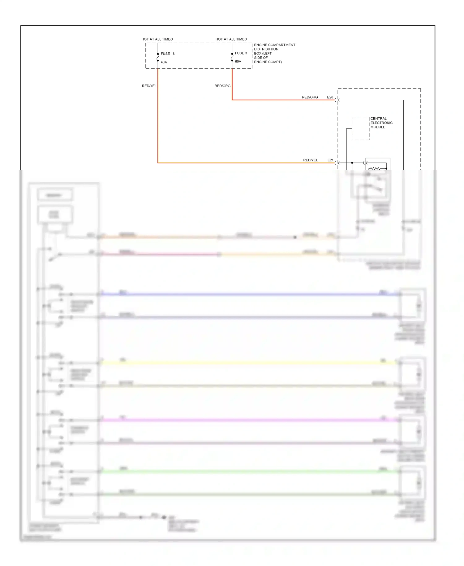 Volvo C70 II (2005-2009) memory wiring diagram  (1 of 1)