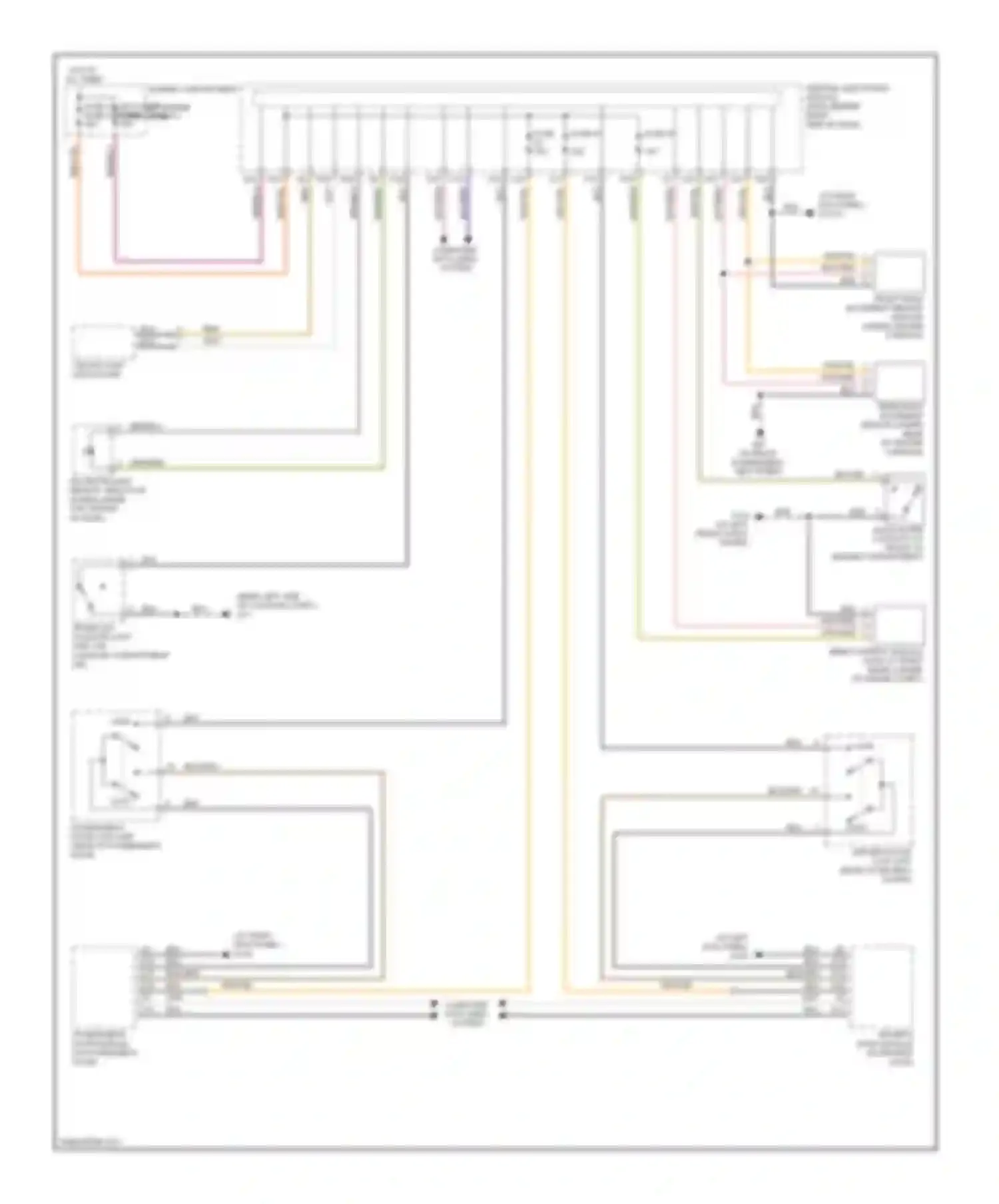 Wiring diagram on front passenger's seat riser) for Volvo C70 II (2005-2009) (1 of 1)