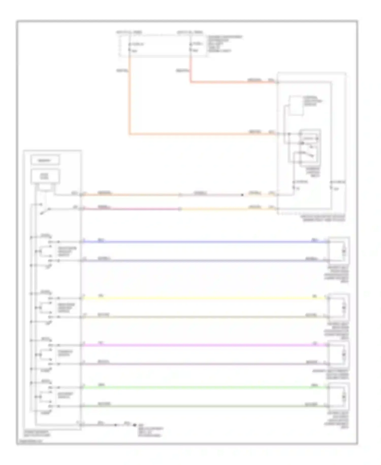 Wiring diagram power driver's seat switch unit for Volvo C70 II (2005-2009) (1 of 1)