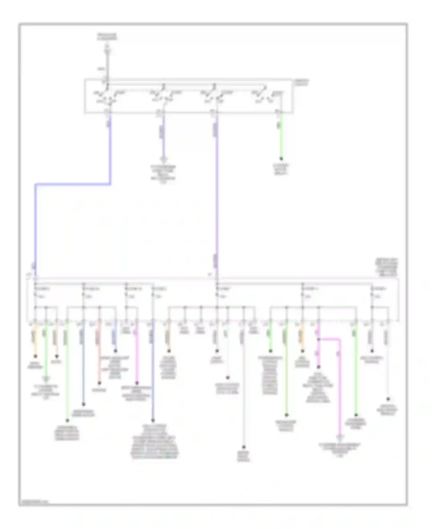 S40 Volvo I facelift (1999-2004): Power distribution circuit (3 of 3)
