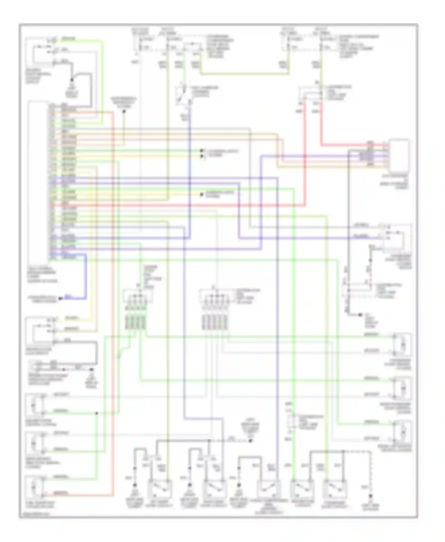 S40 Volvo I facelift (1999-2004): Power door lock circuit