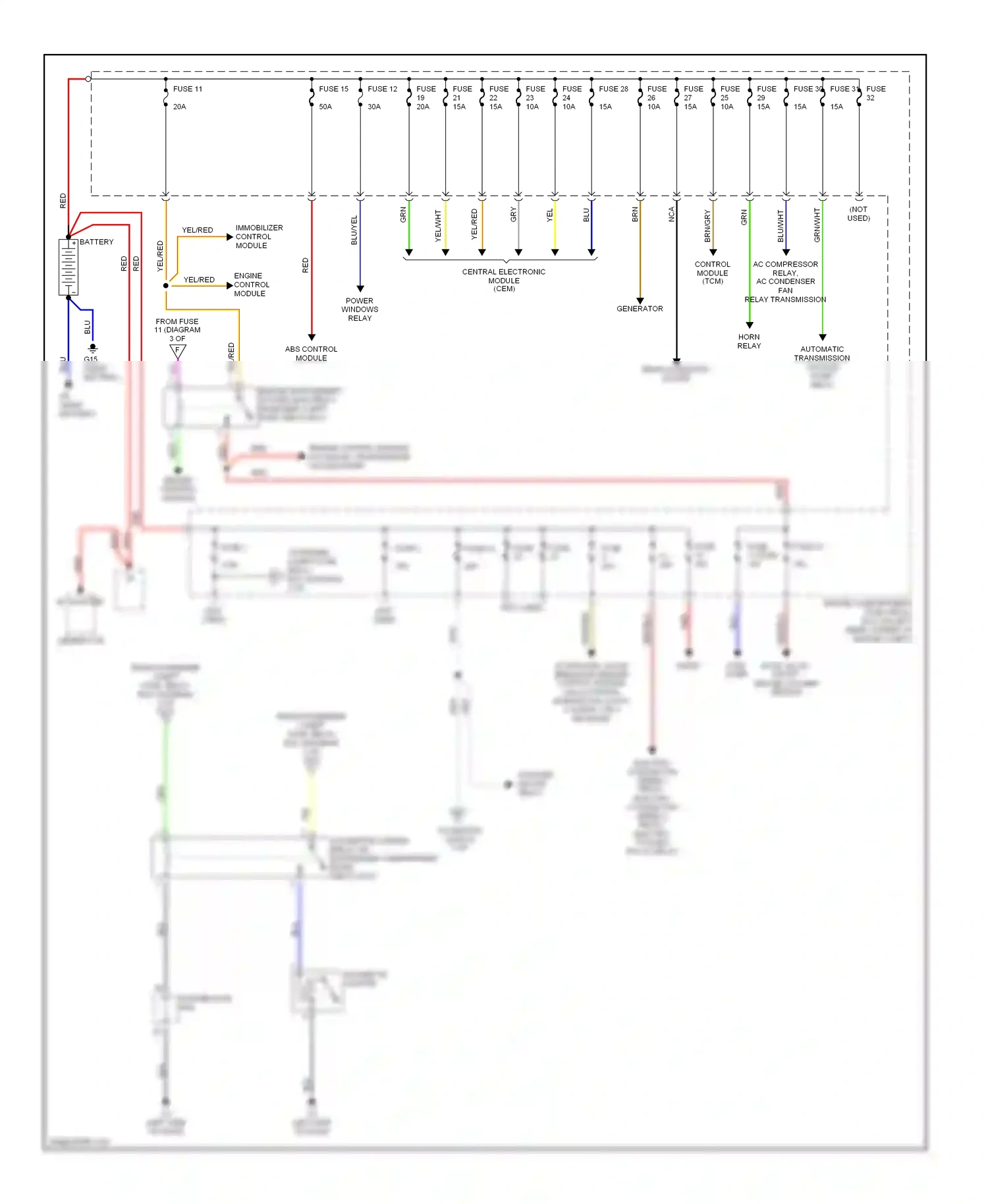 Volvo S40 I facelift (1999-2004) engine control module wiring diagram  (2 of 2)