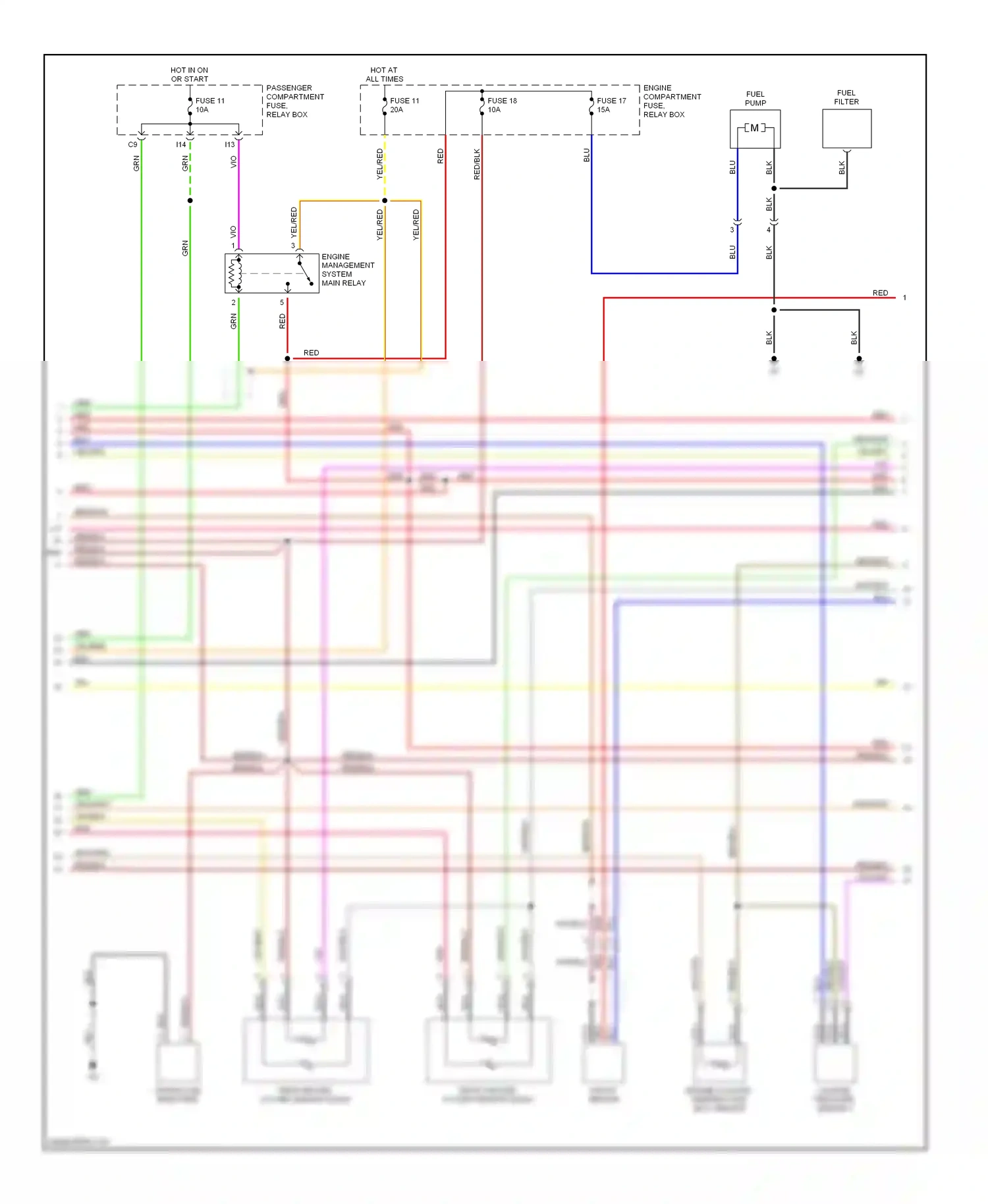 Volvo S40 I facelift (1999-2004) engine coolant temperature (ect) sensor wiring diagram  (1 of 1)