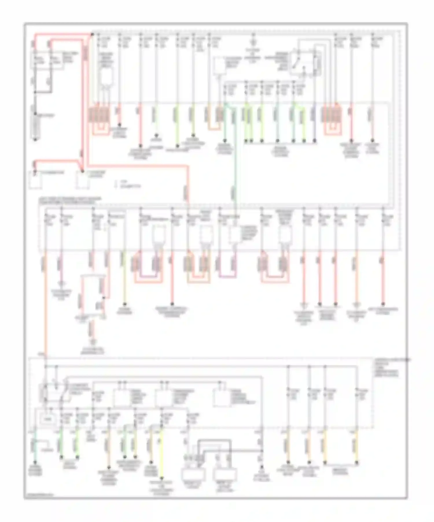 S40 Volvo II facelift (2007-2012): Power distribution circuit (1 of 2)