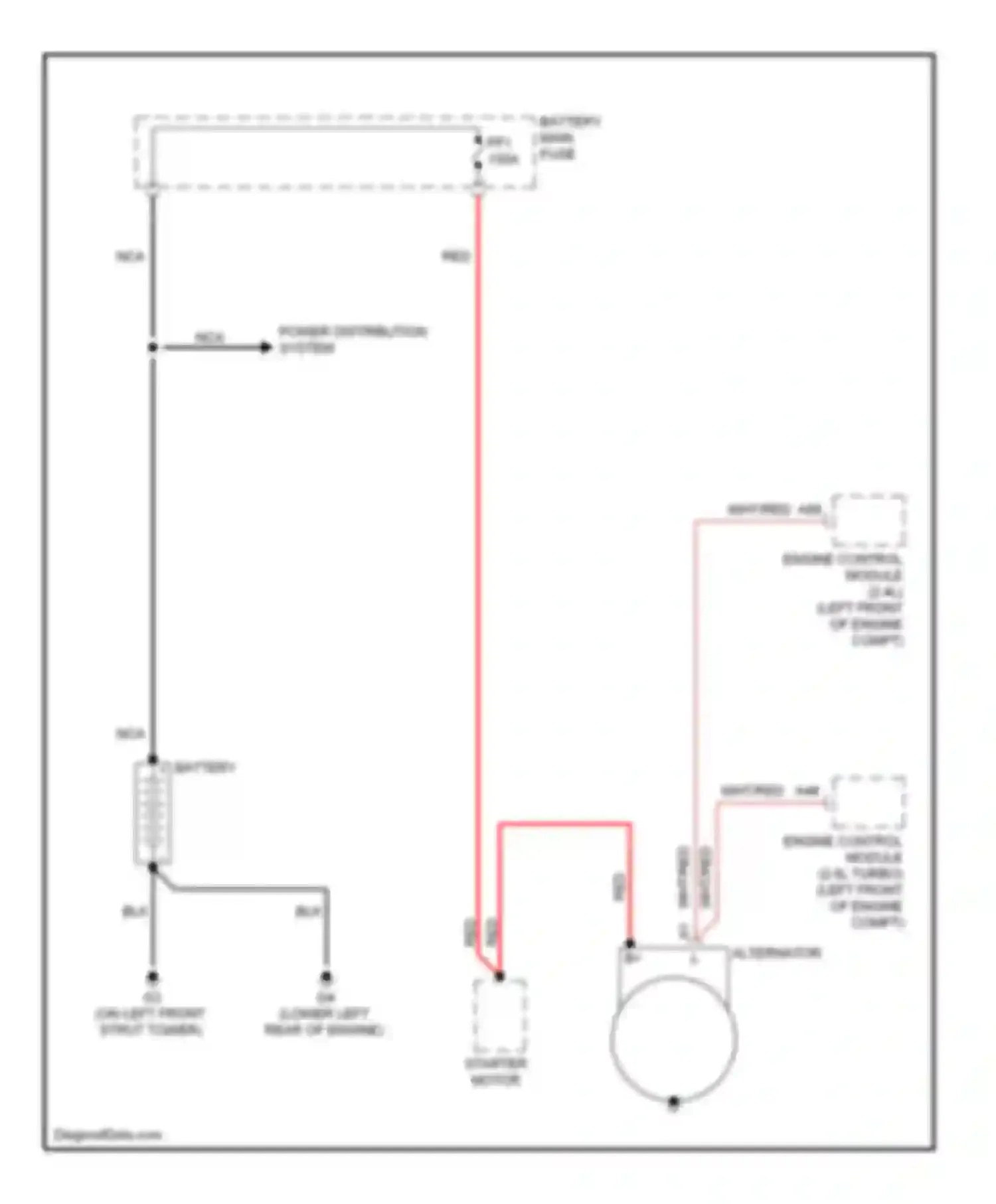 S40 Volvo II facelift (2007-2012): Charging circuit