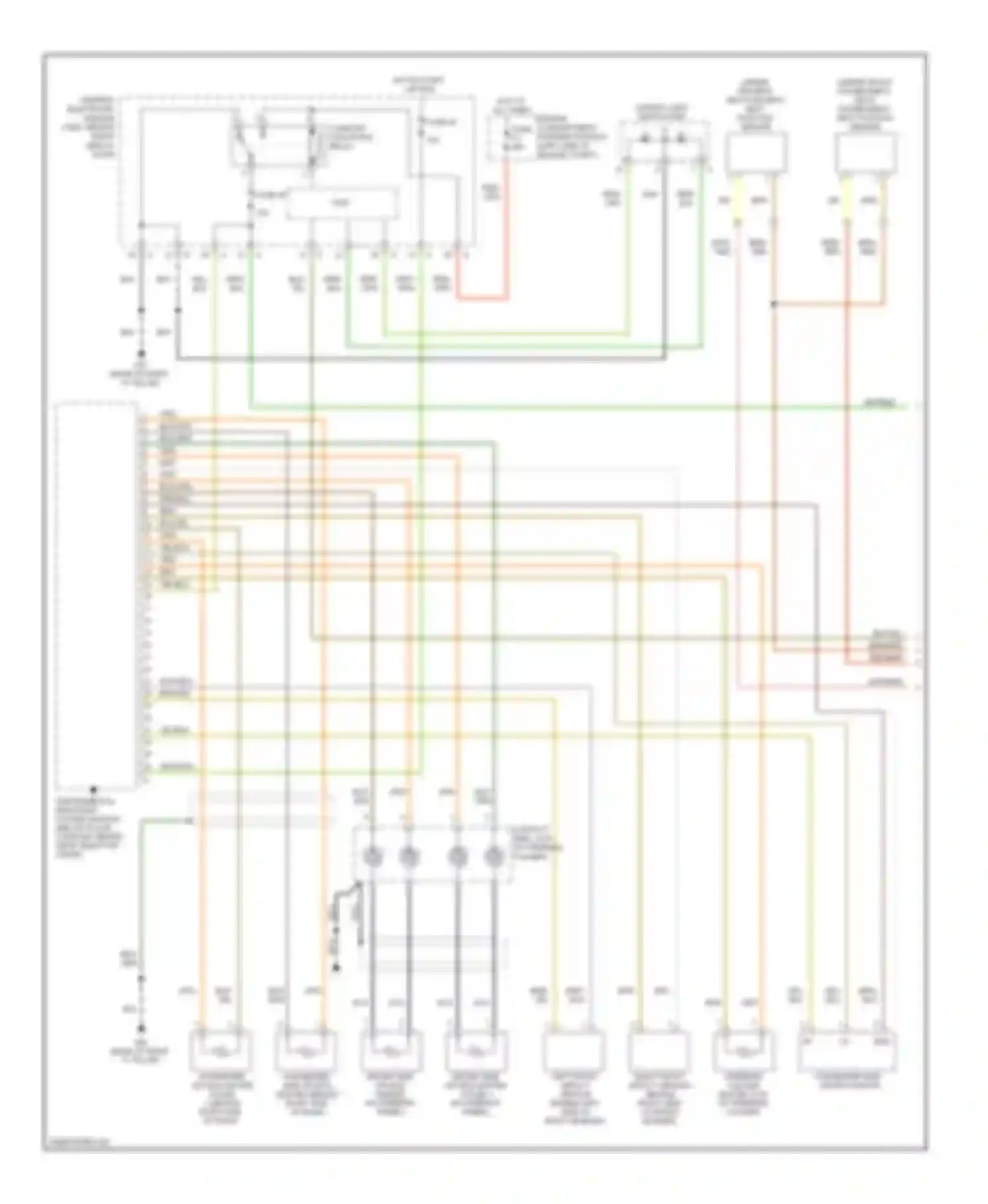 S40 Volvo II facelift (2007-2012): Supplemental restraints circuit (1 of 3)