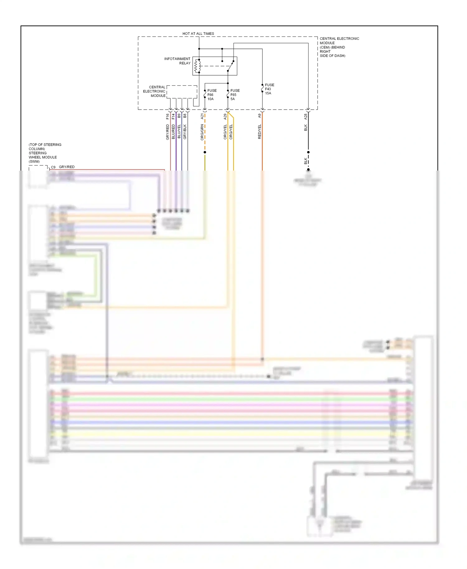 Volvo S40 II facelift (2007-2012) central electronic module wiring diagram  (10 of 11)