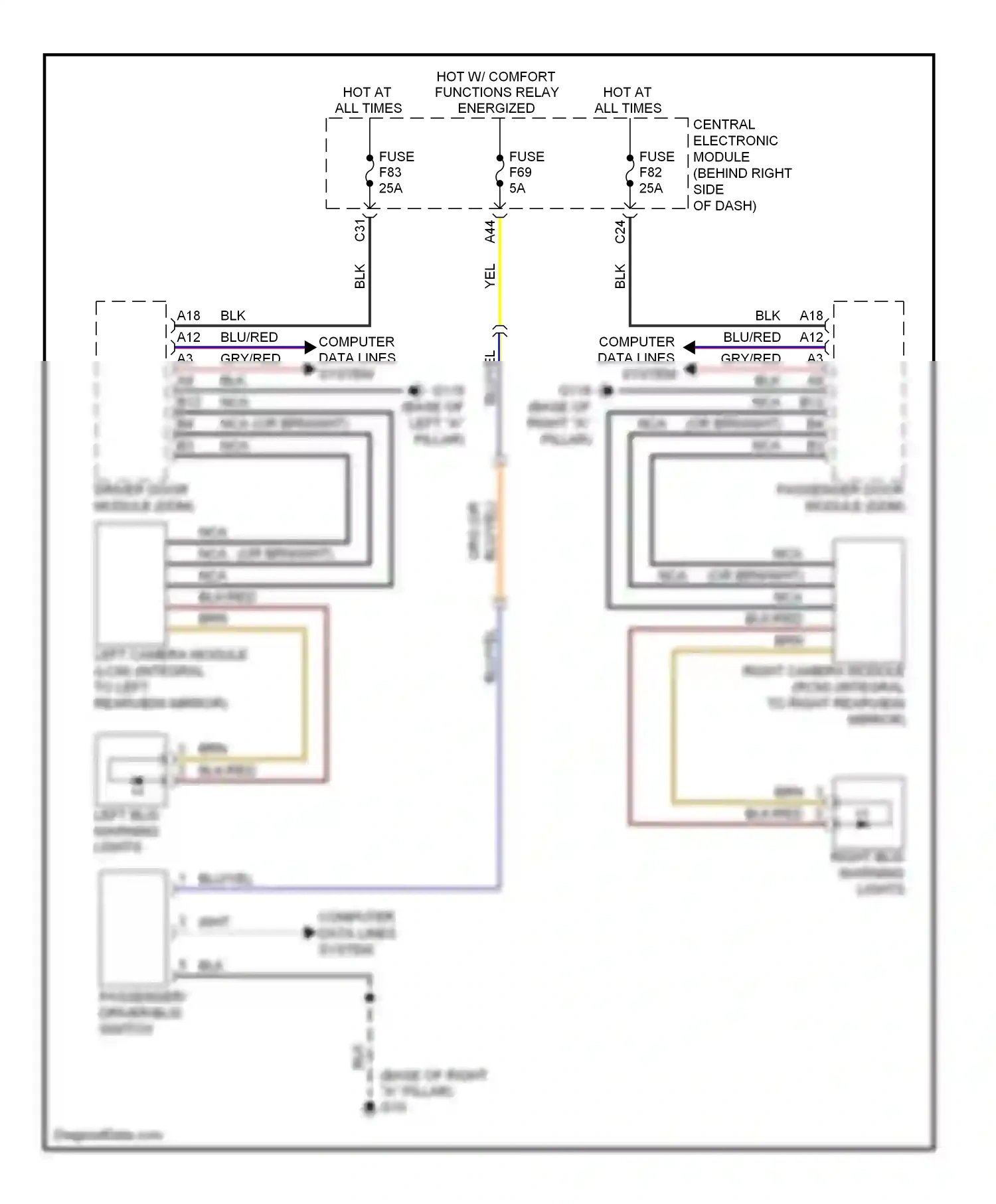 Volvo S40 II facelift (2007-2012) computer data lines system wiring diagram  (21 of 42)