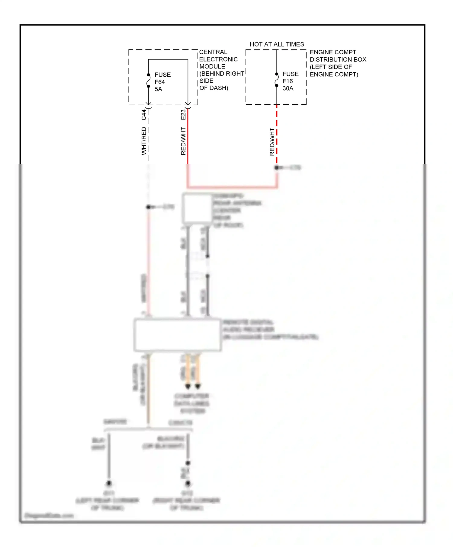 Volvo S40 II facelift (2007-2012) computer data lines system wiring diagram  (38 of 42)
