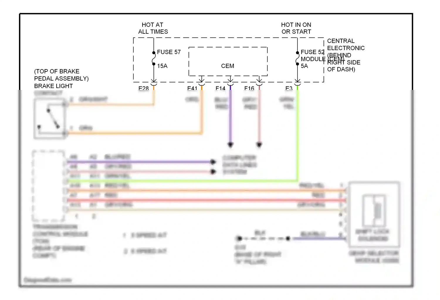 Volvo S40 II facelift (2007-2012) computer data lines system wiring diagram  (39 of 42)