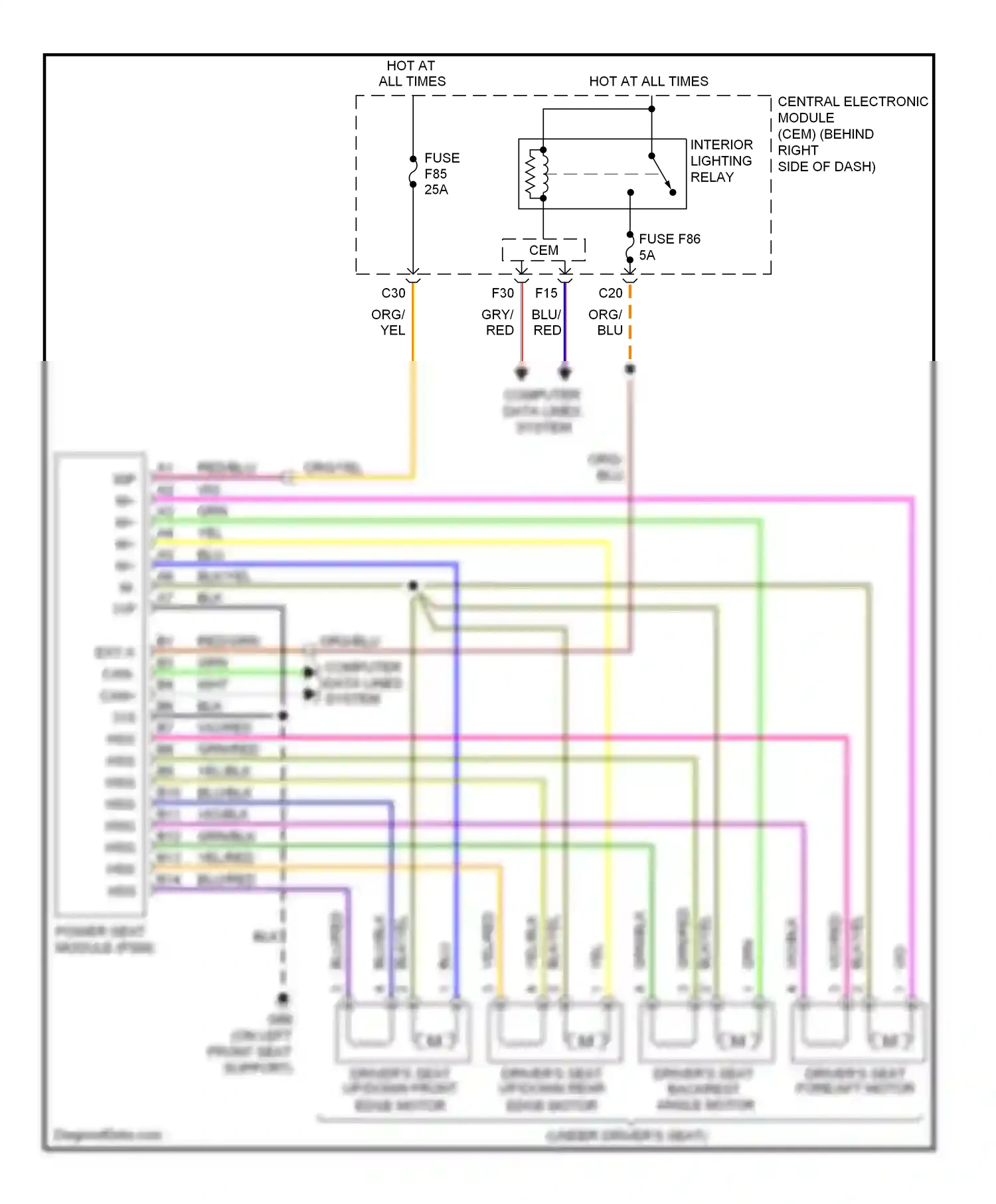 Volvo S40 II facelift (2007-2012) computer data lines system wiring diagram  (24 of 42)